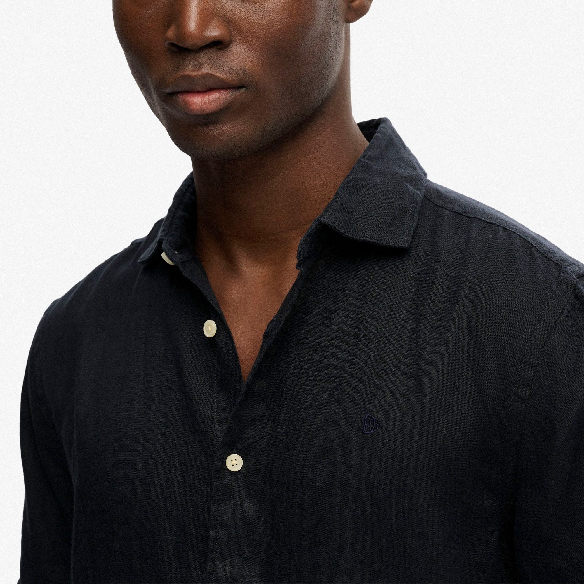 Shirt Superdry Riviera S/S Linnen Hommes
