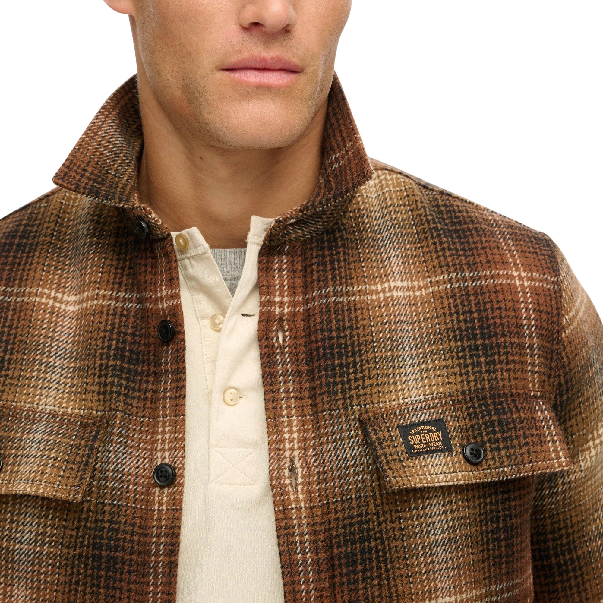 Superdry Wool Miller Overhemd Heren