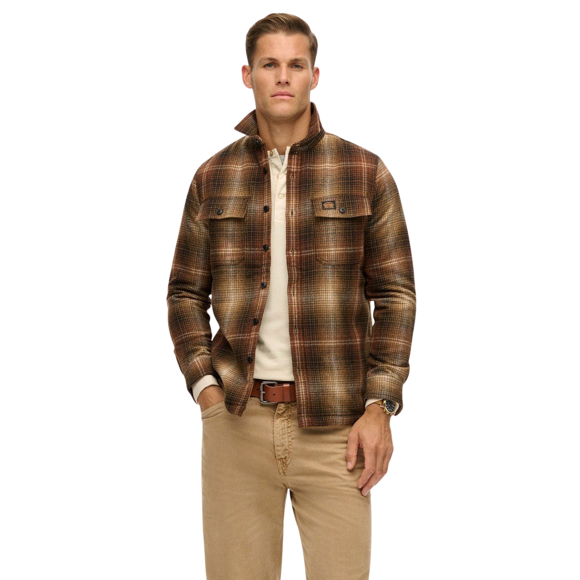 Superdry Wool Miller Overhemd Heren