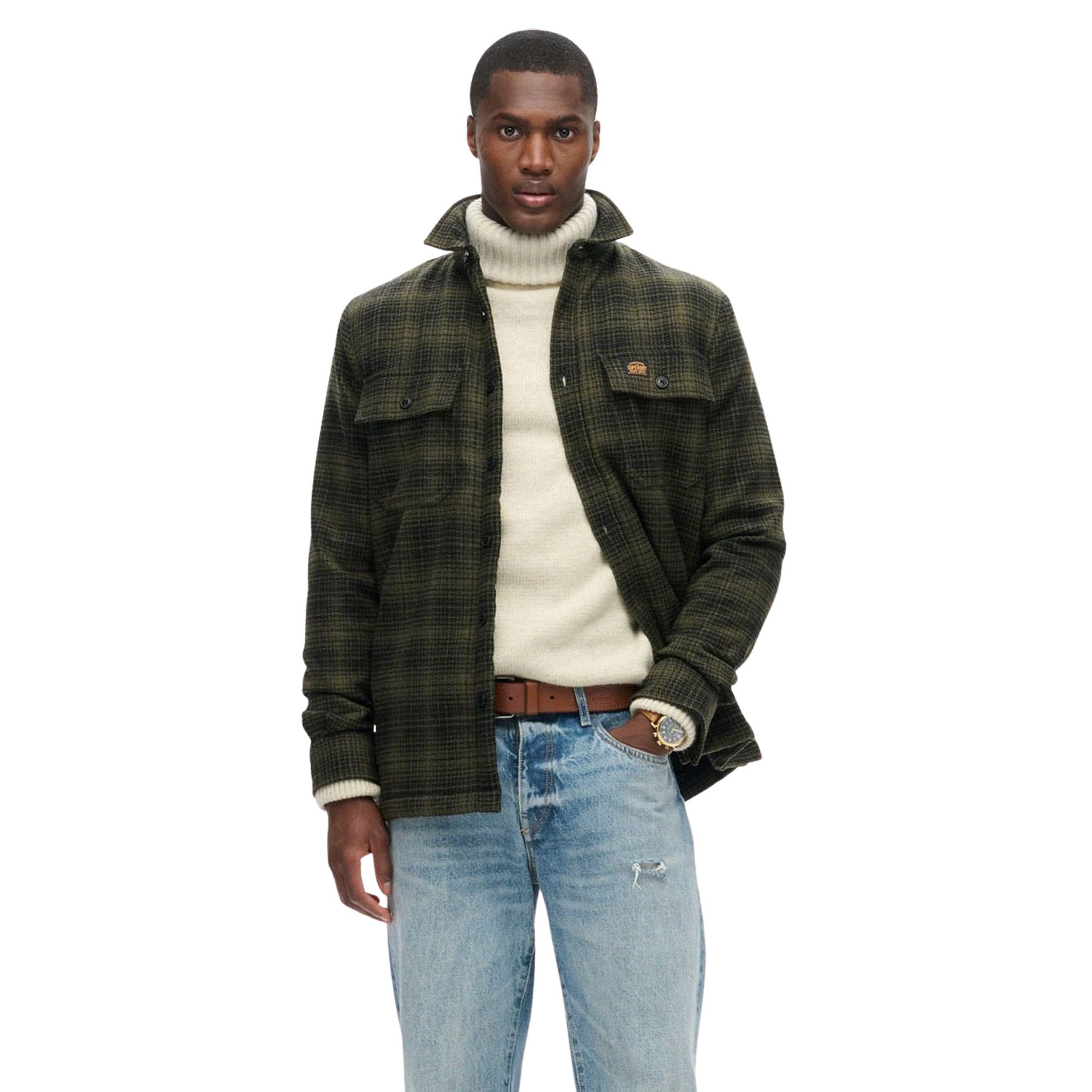 Superdry Wool Miller Overhemd Heren
