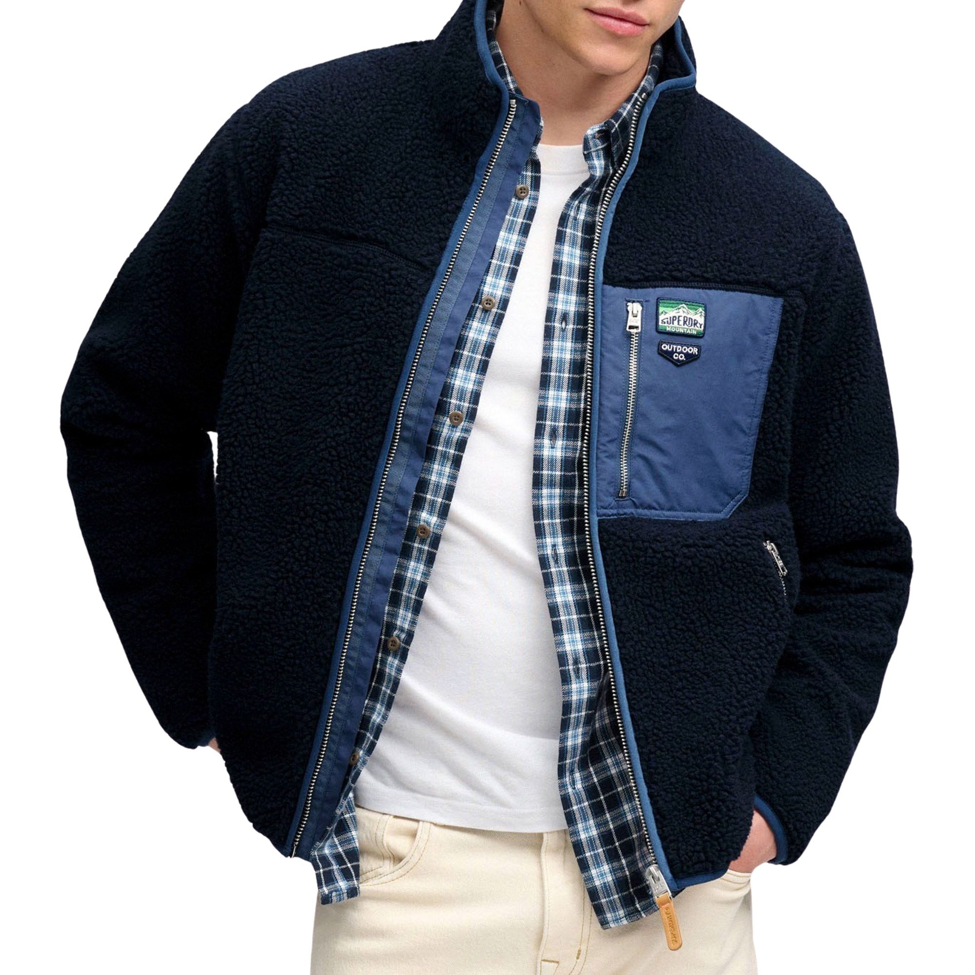 Polaire à fermeture éclair complète Superdry Vintage Retro Hommes