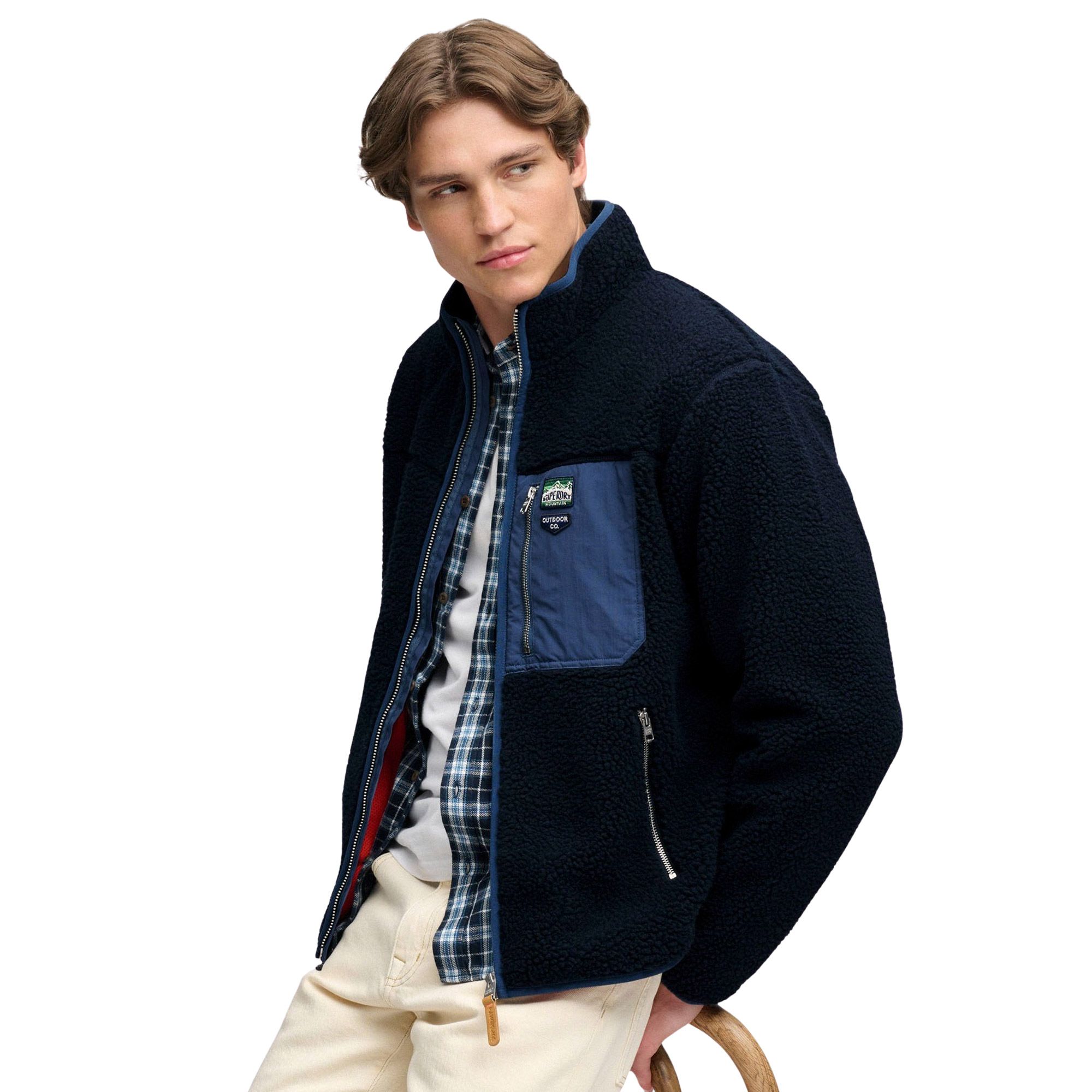 Polaire à fermeture éclair complète Superdry Vintage Retro Hommes