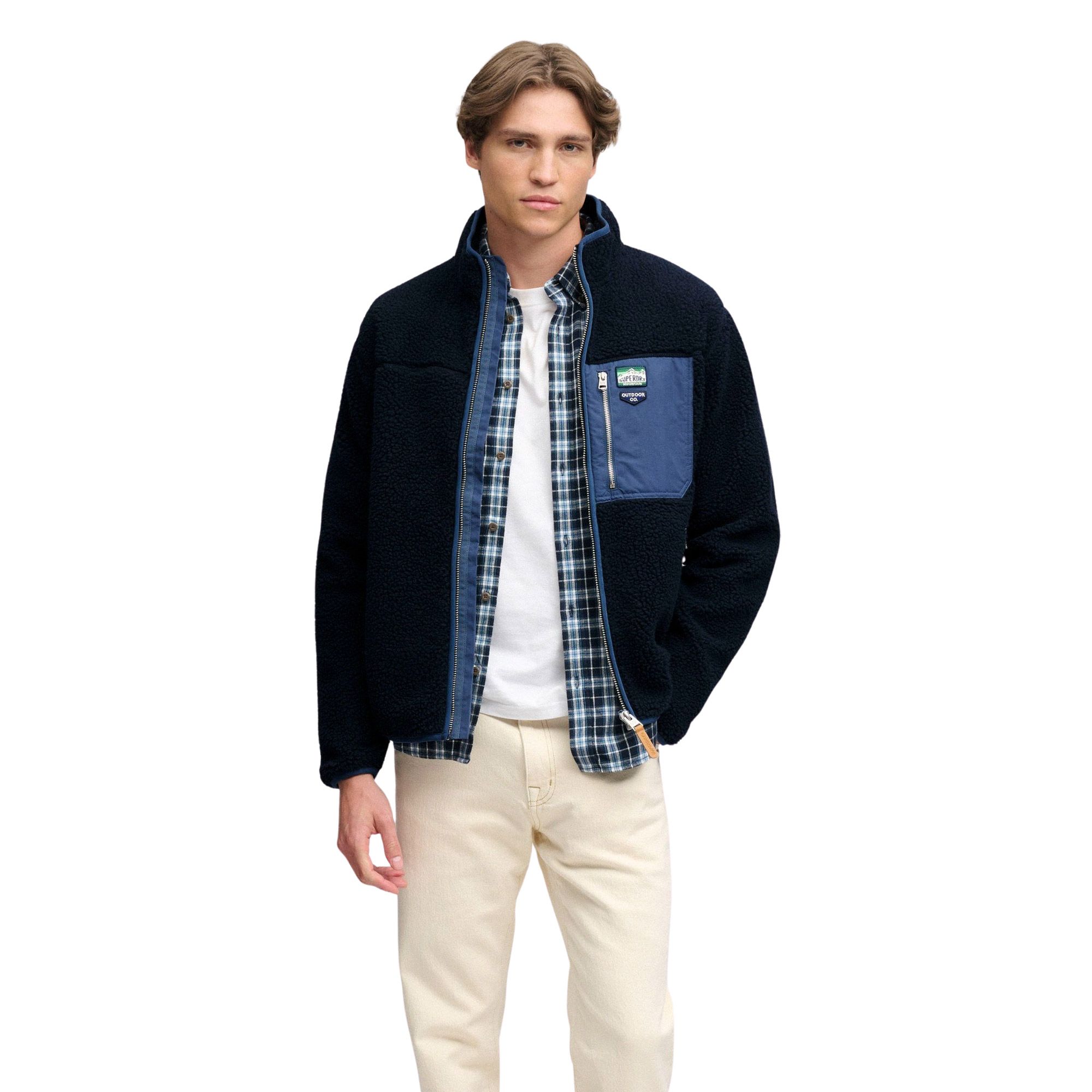 Polaire à fermeture éclair complète Superdry Vintage Retro Hommes