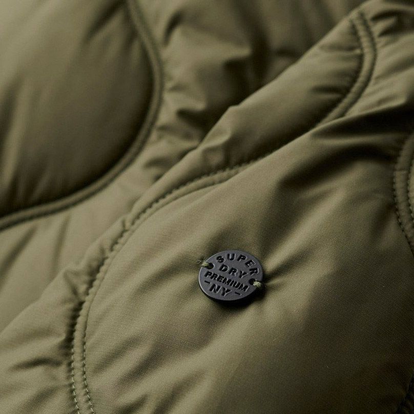 Superdry Long Quilted Liner Jas Dames