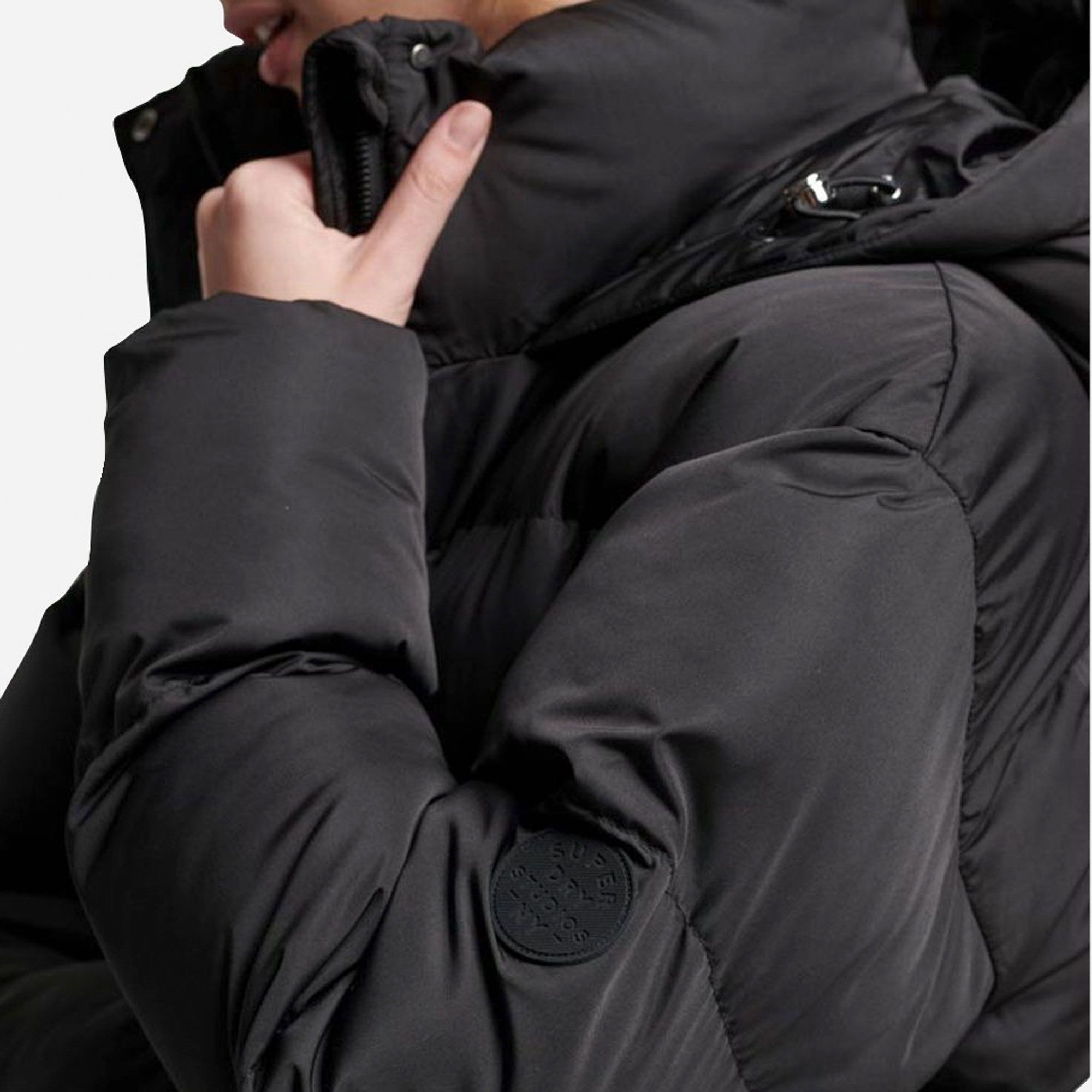Superdry Longline Hooded Puffer Winterjas Dames