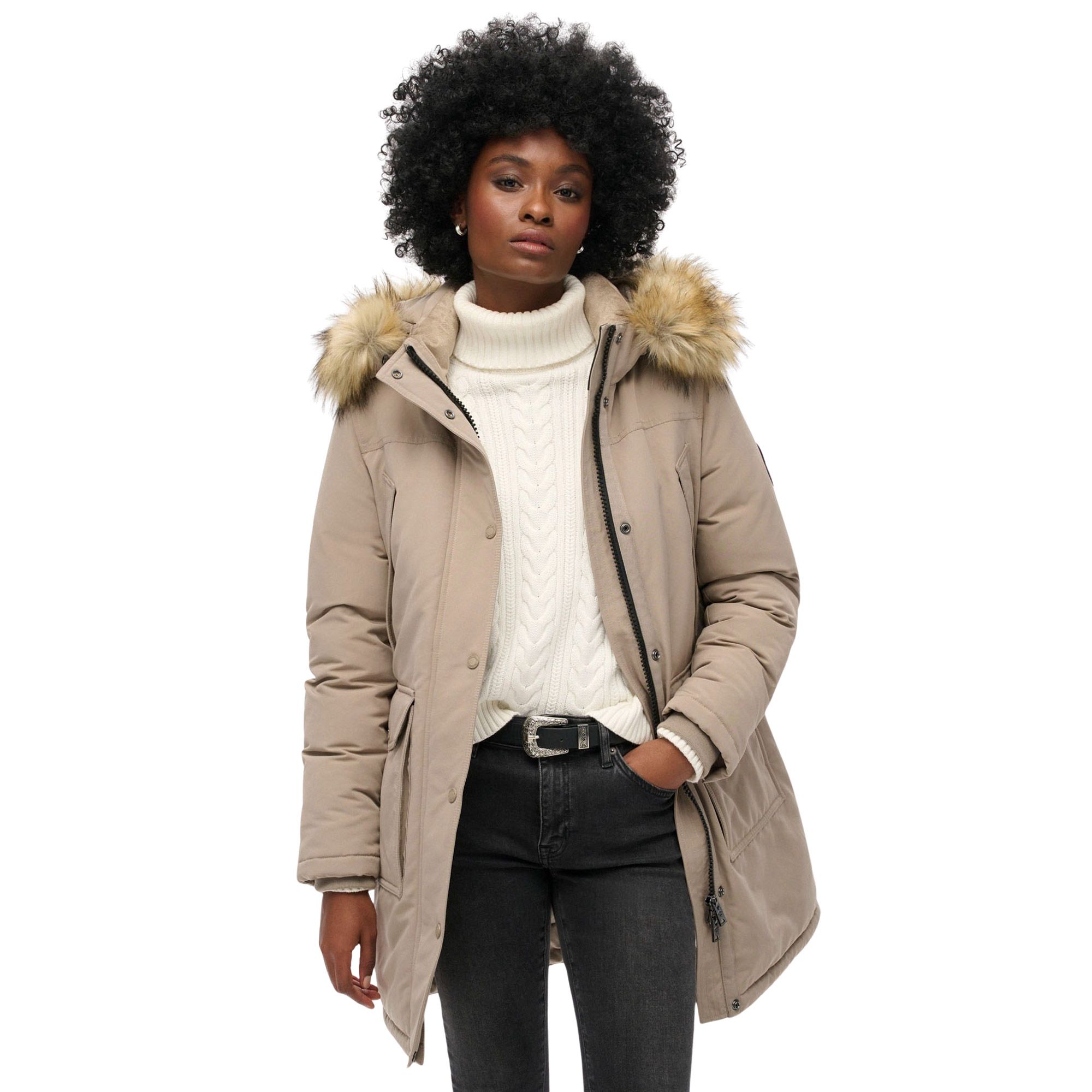 Superdry Everest Faux Fur Parka Winterjas Dames