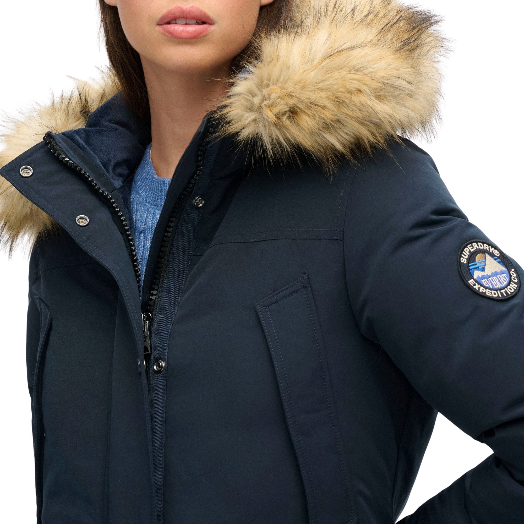 Superdry Everest Faux Fur Parka Winterjacke Damen