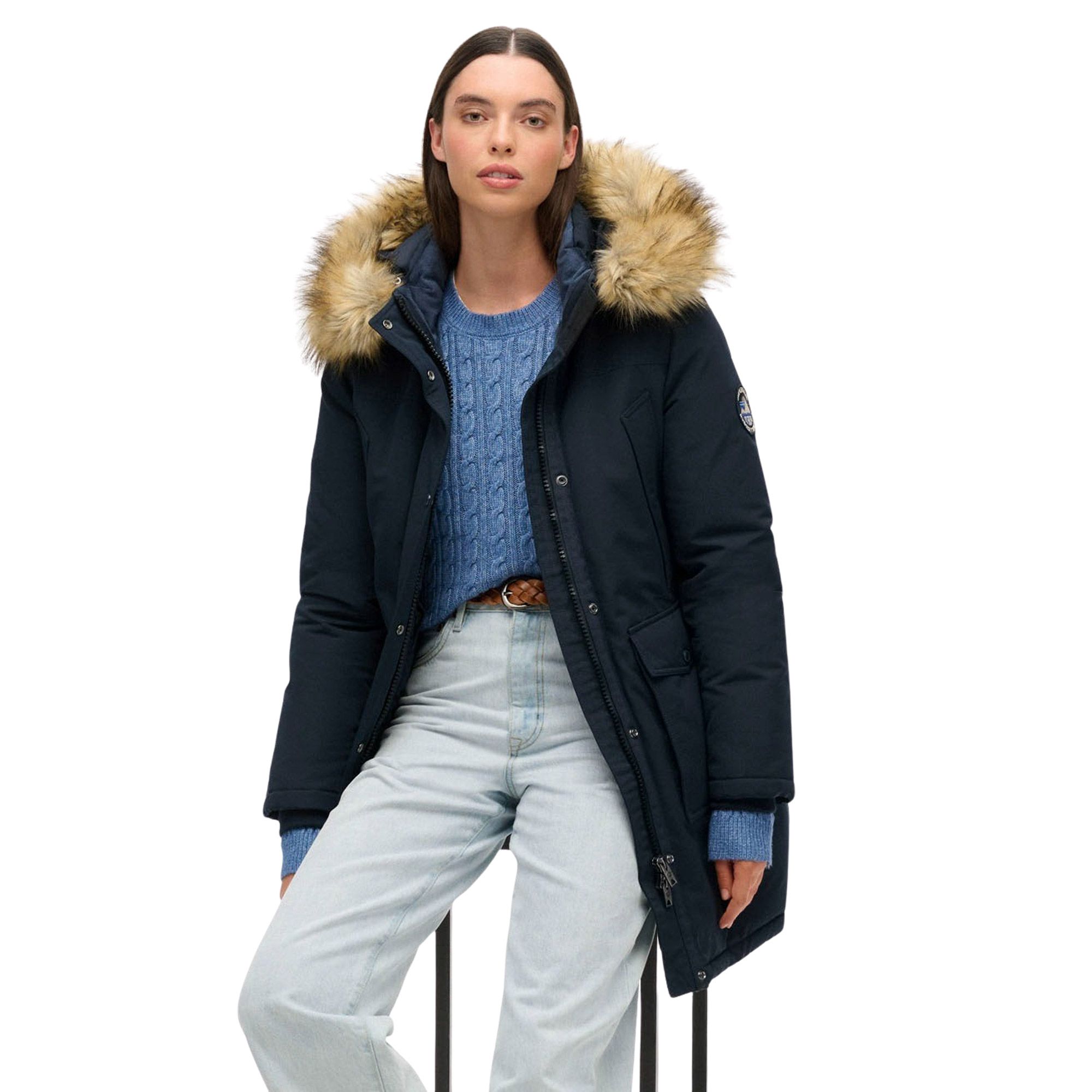 Superdry Everest Faux Fur Parka Winterjacke Damen