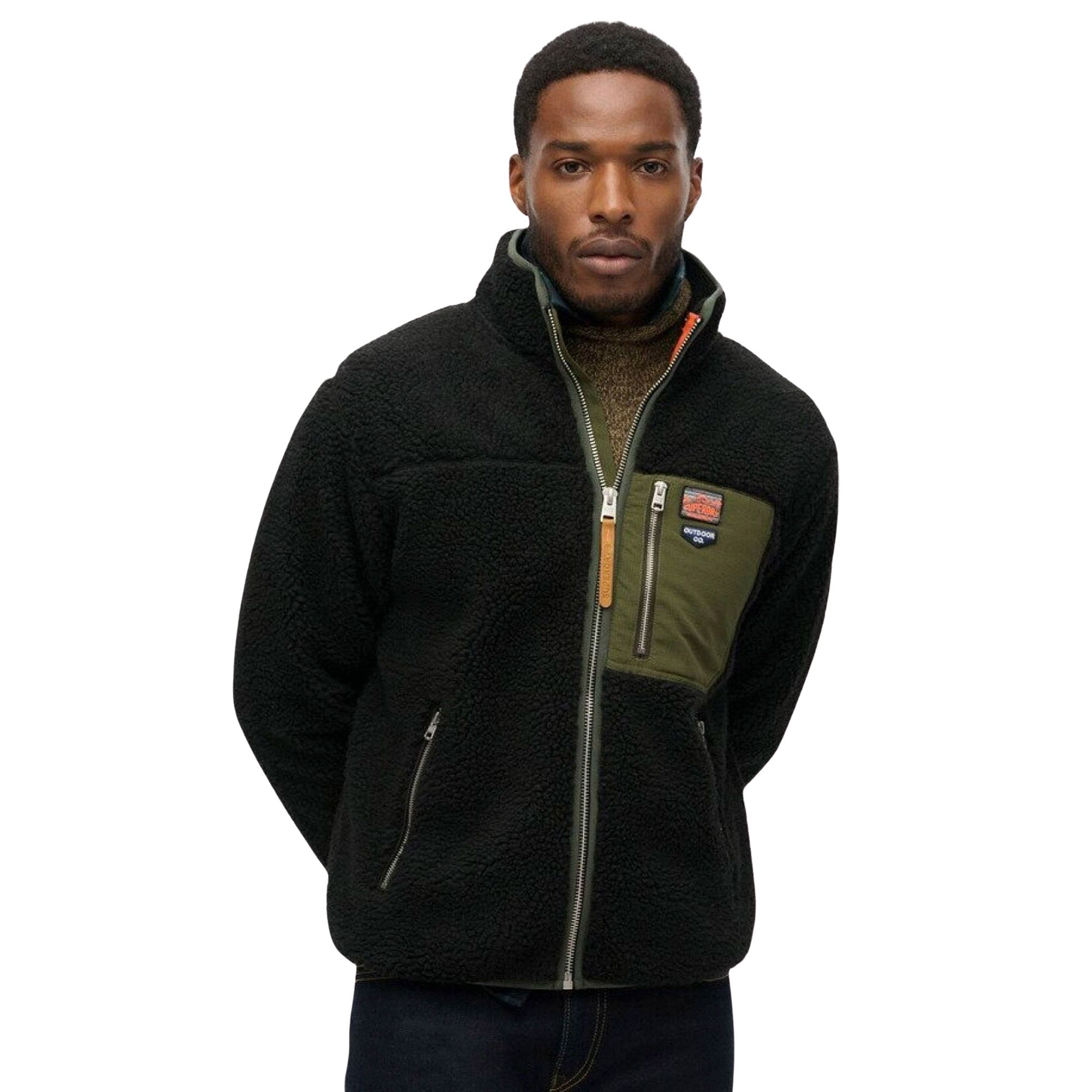 Superdry Vintage Retro Full Zip Fleece Jas Heren