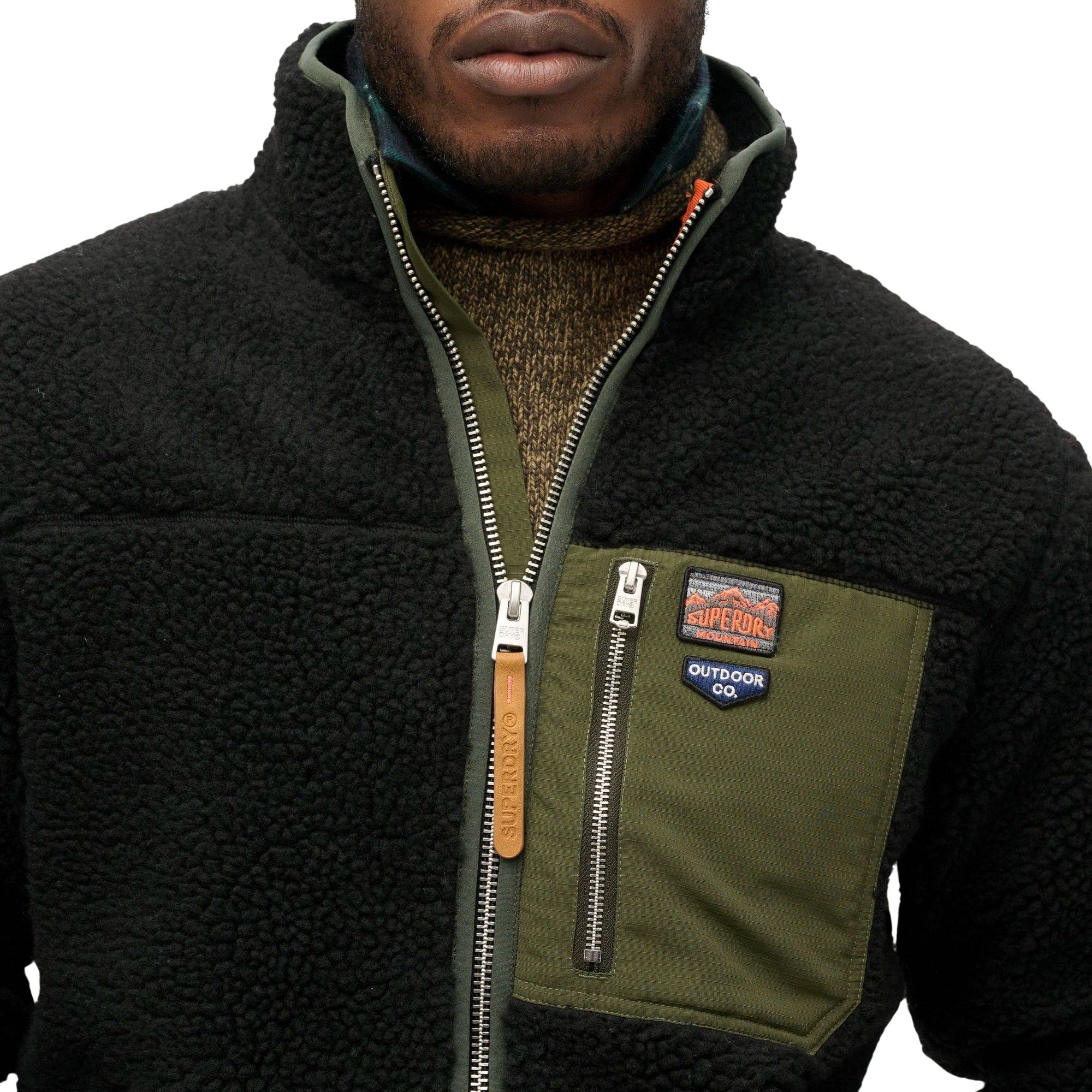 Superdry Vintage Retro Full Zip Fleece Jas Heren