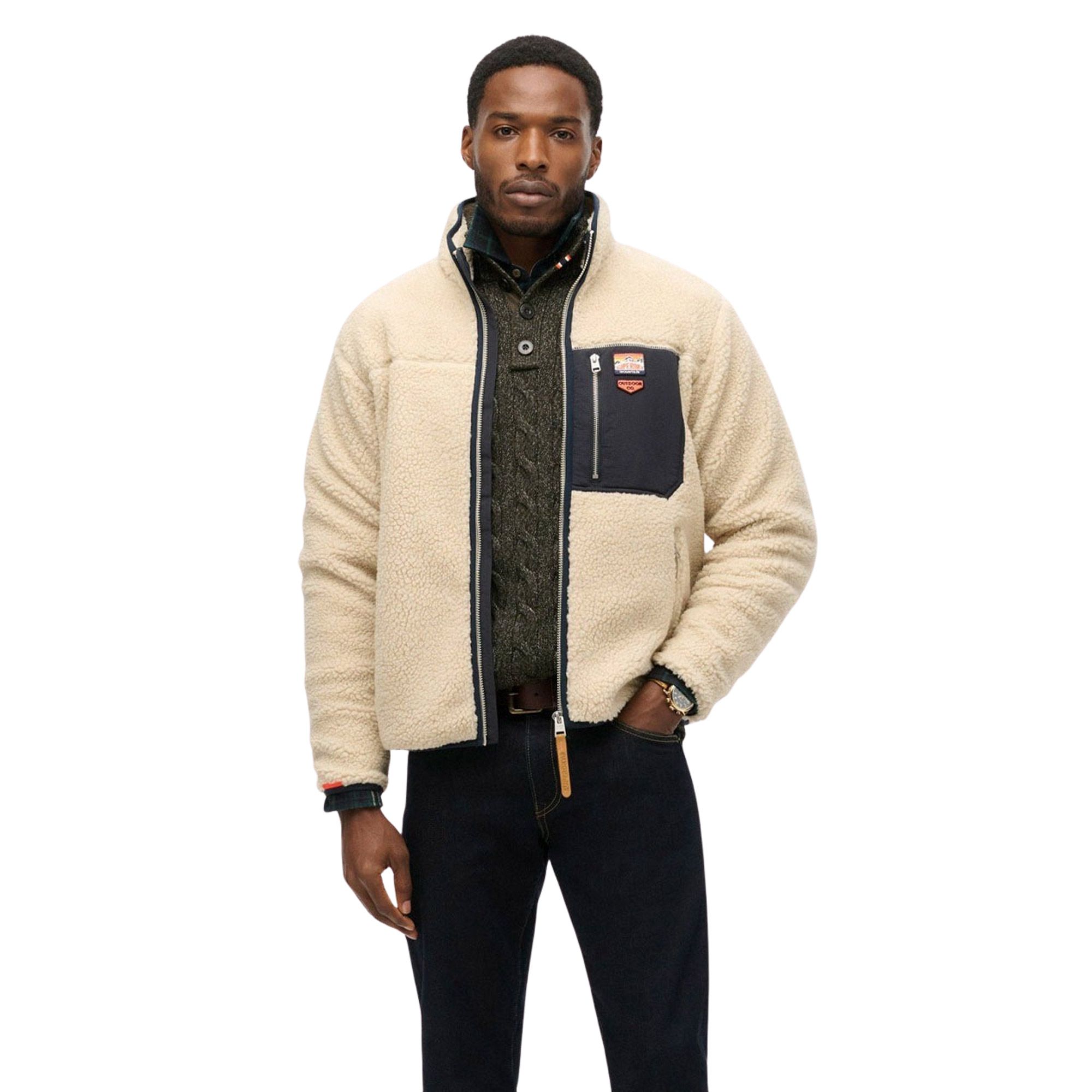 Superdry Vintage Retro Full Zip Fleece Jacke Herren
