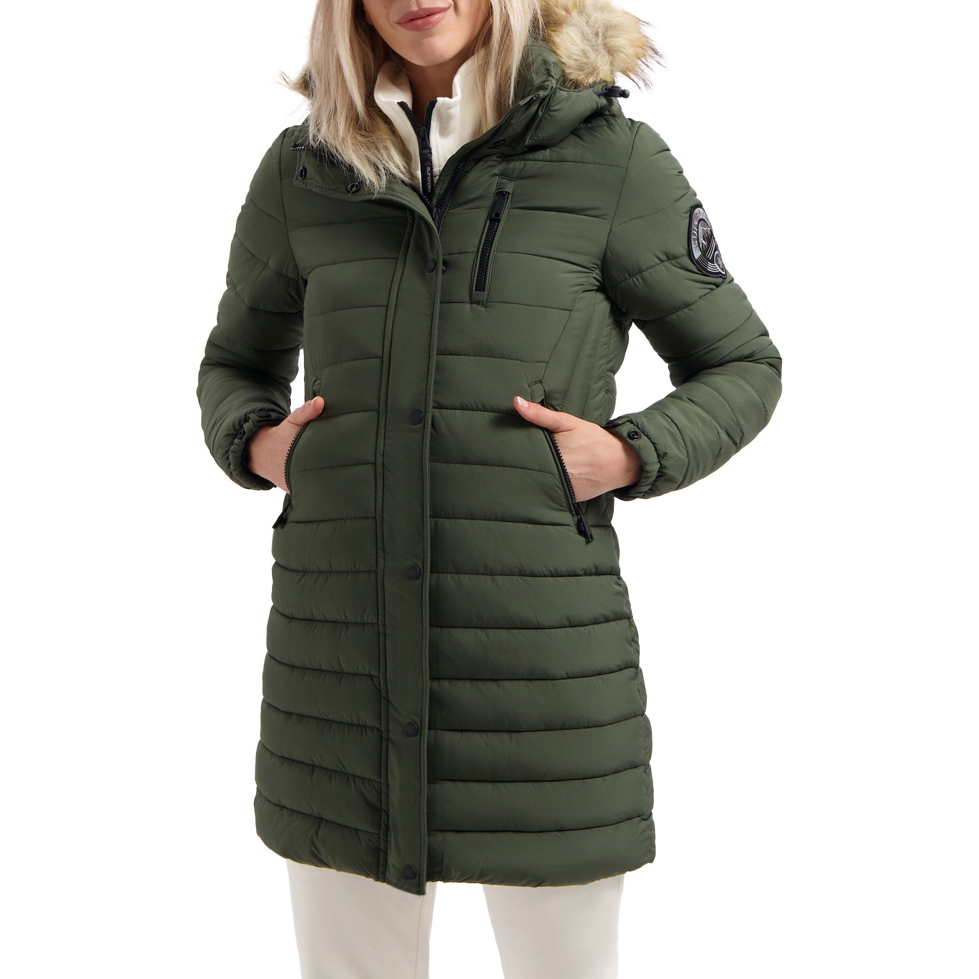 Superdry Fuji Hooded Puffer Winterjas Dames