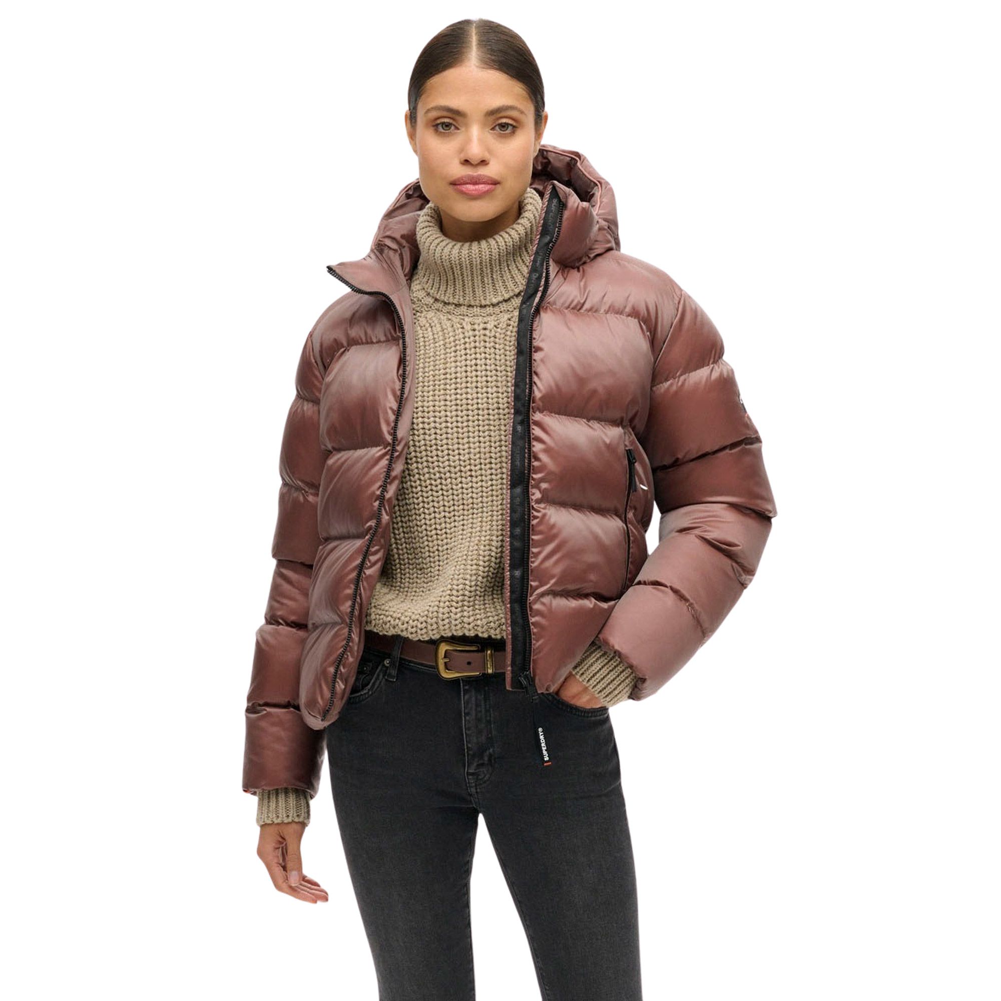 Superdry Hooded Luxe Sports Puffer Winterjas Dames