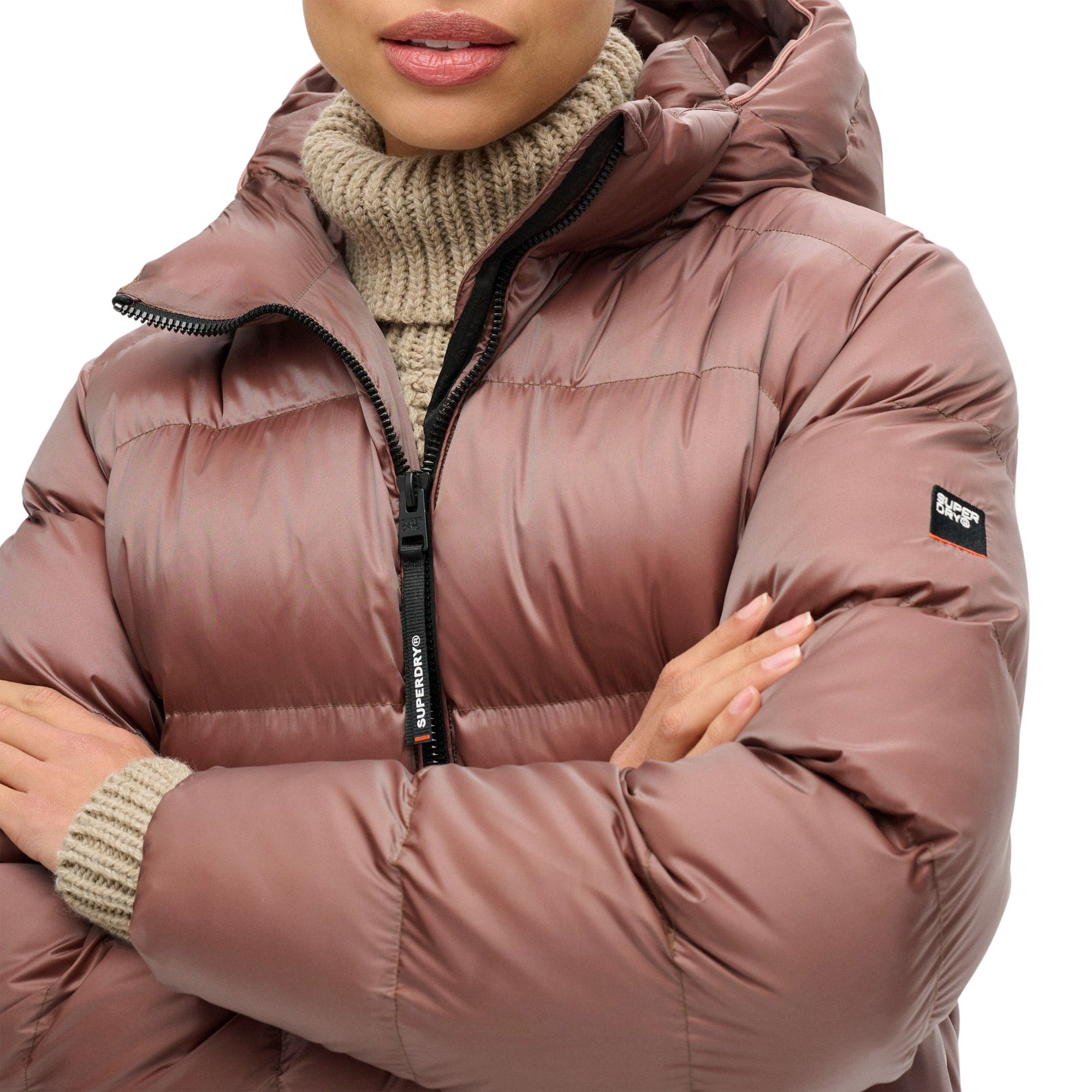 Superdry Hooded Luxe Sports Puffer Winterjas Dames