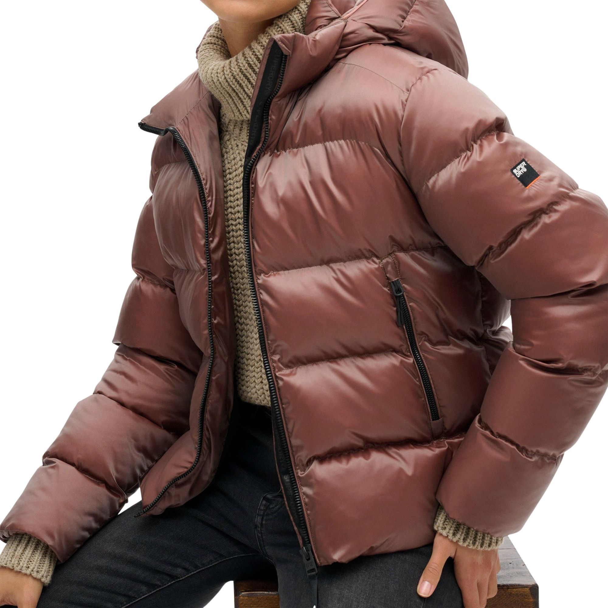 Superdry Hooded Luxe Sports Puffer Winterjas Dames