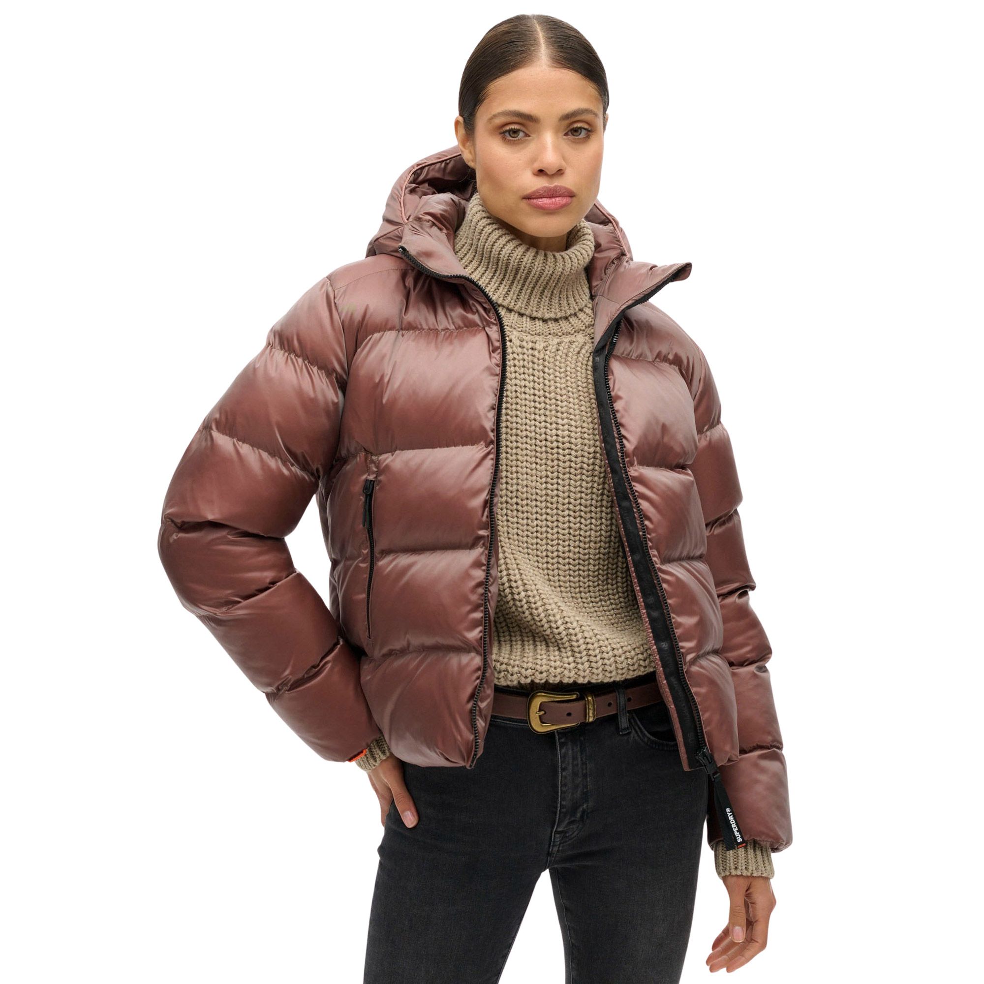 Superdry Hooded Luxe Sports Puffer Winterjas Dames