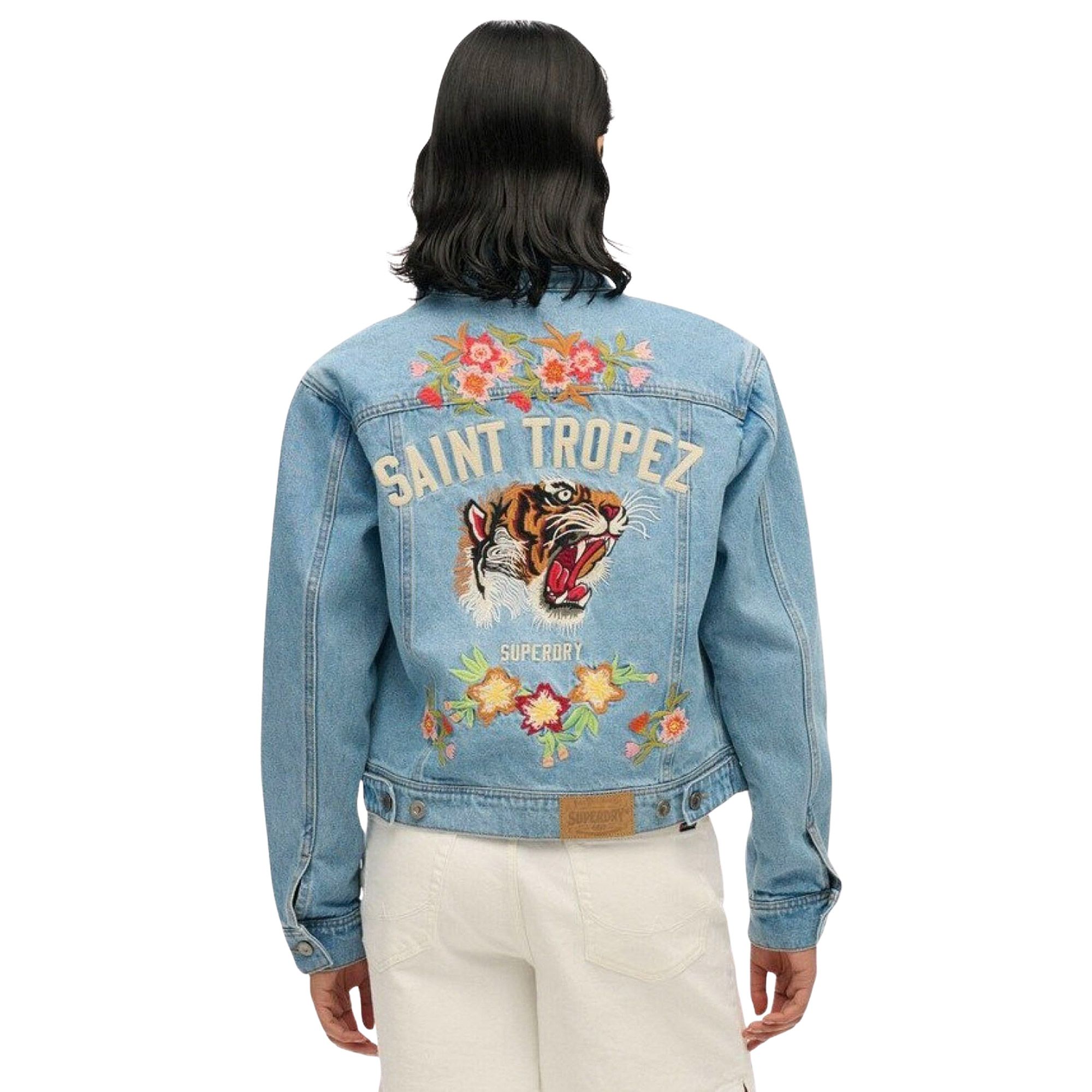 Superdry Embellished Denim Jas Dames