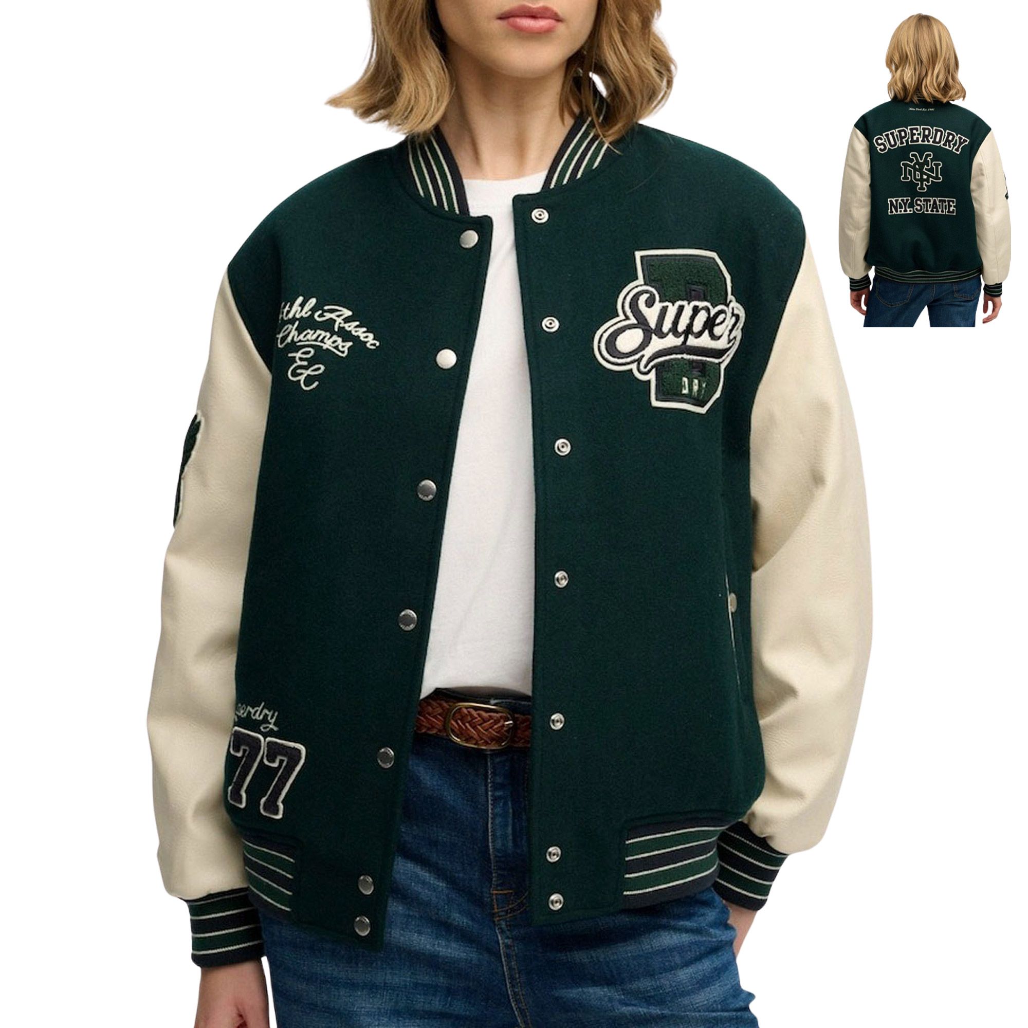 Superdry Patched Varsity Bomber Jacket Dames
