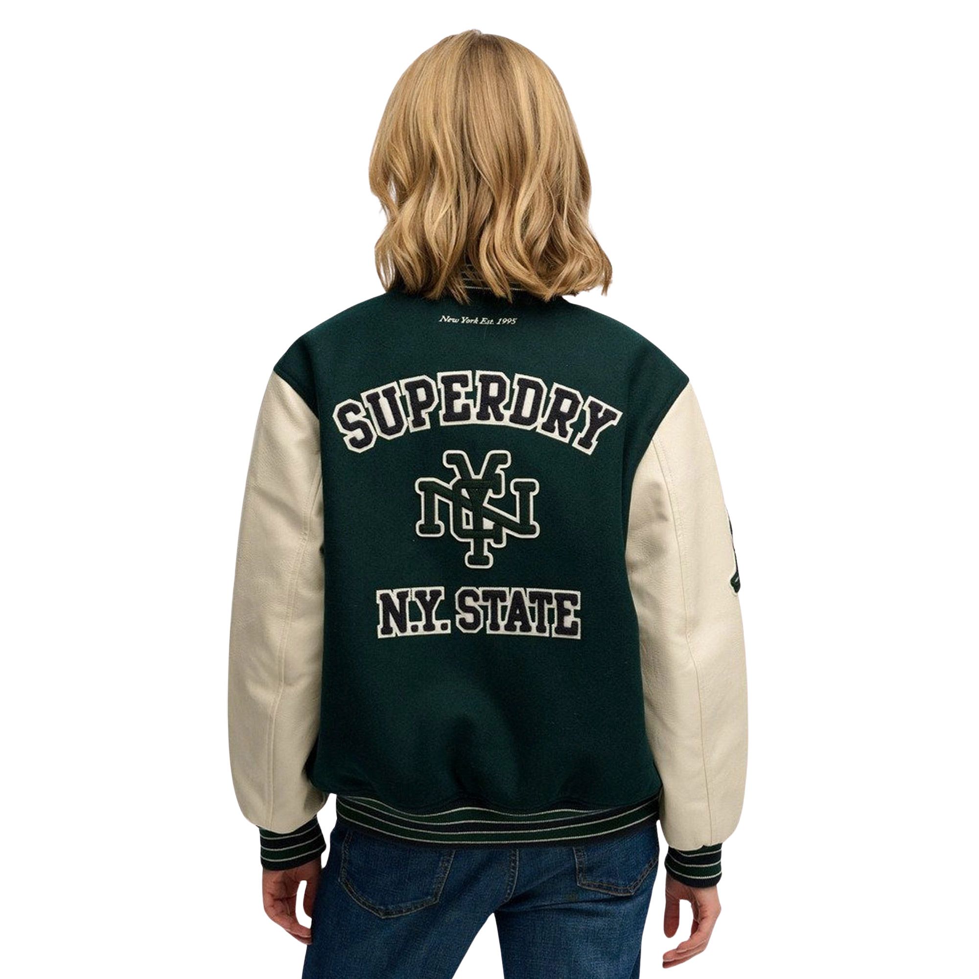 Superdry Patched Varsity Bomber Jacket Dames
