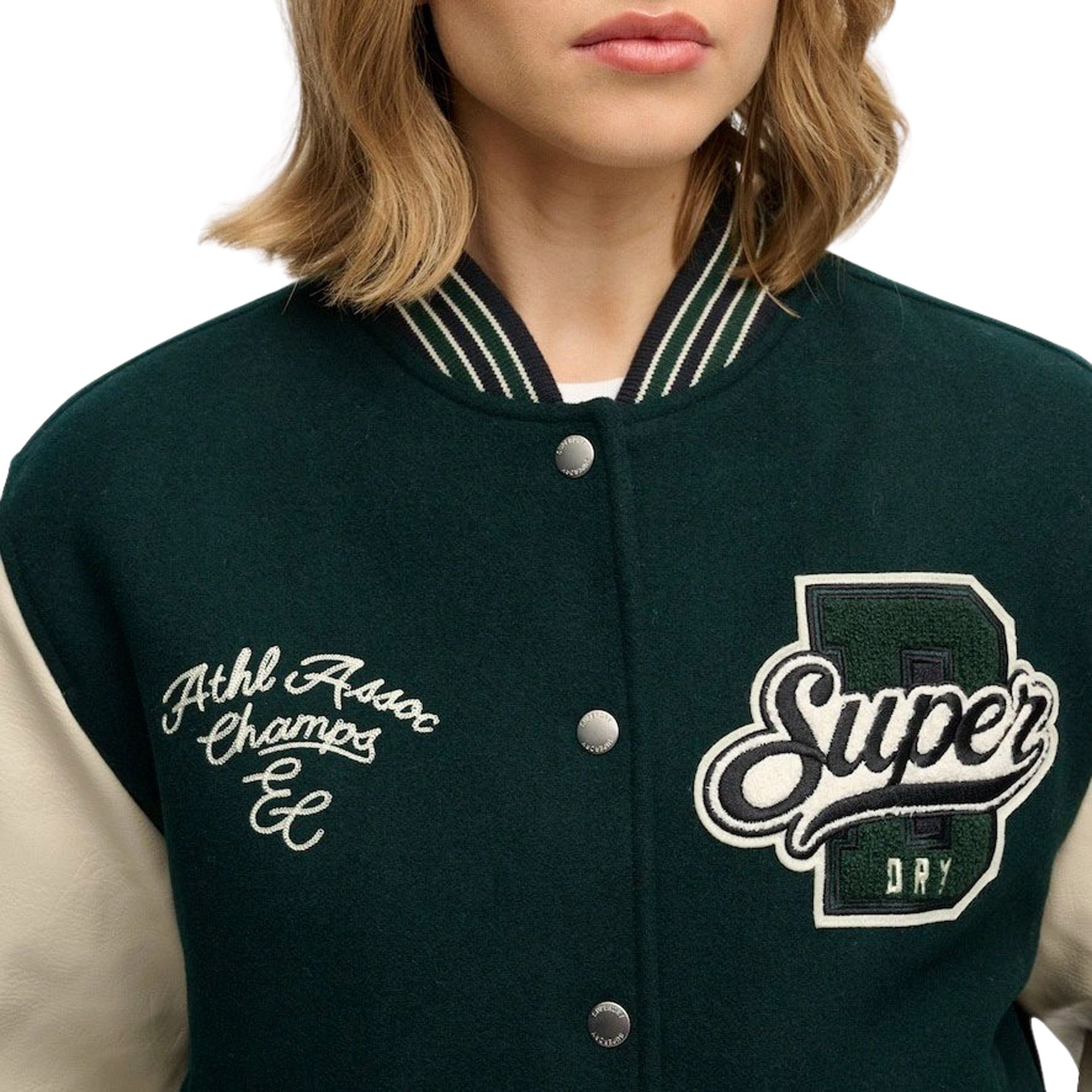 Superdry Patched Varsity Bomber Jacket Dames