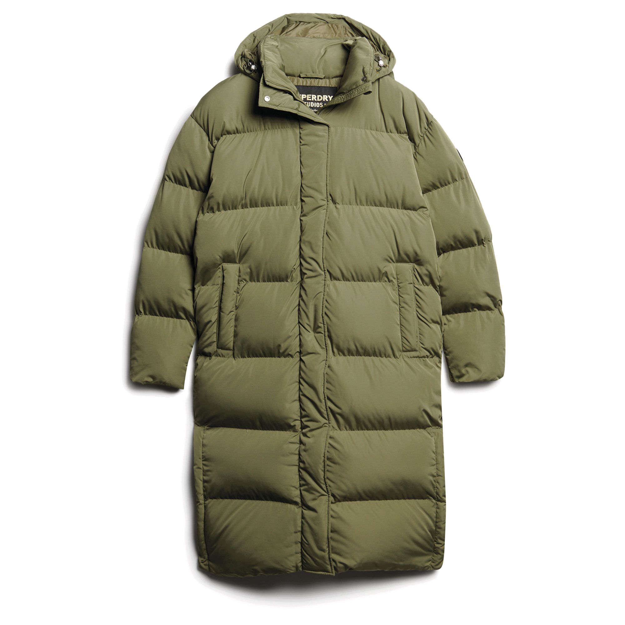 Superdry Longline Hooded Puffer Winterjas Dames