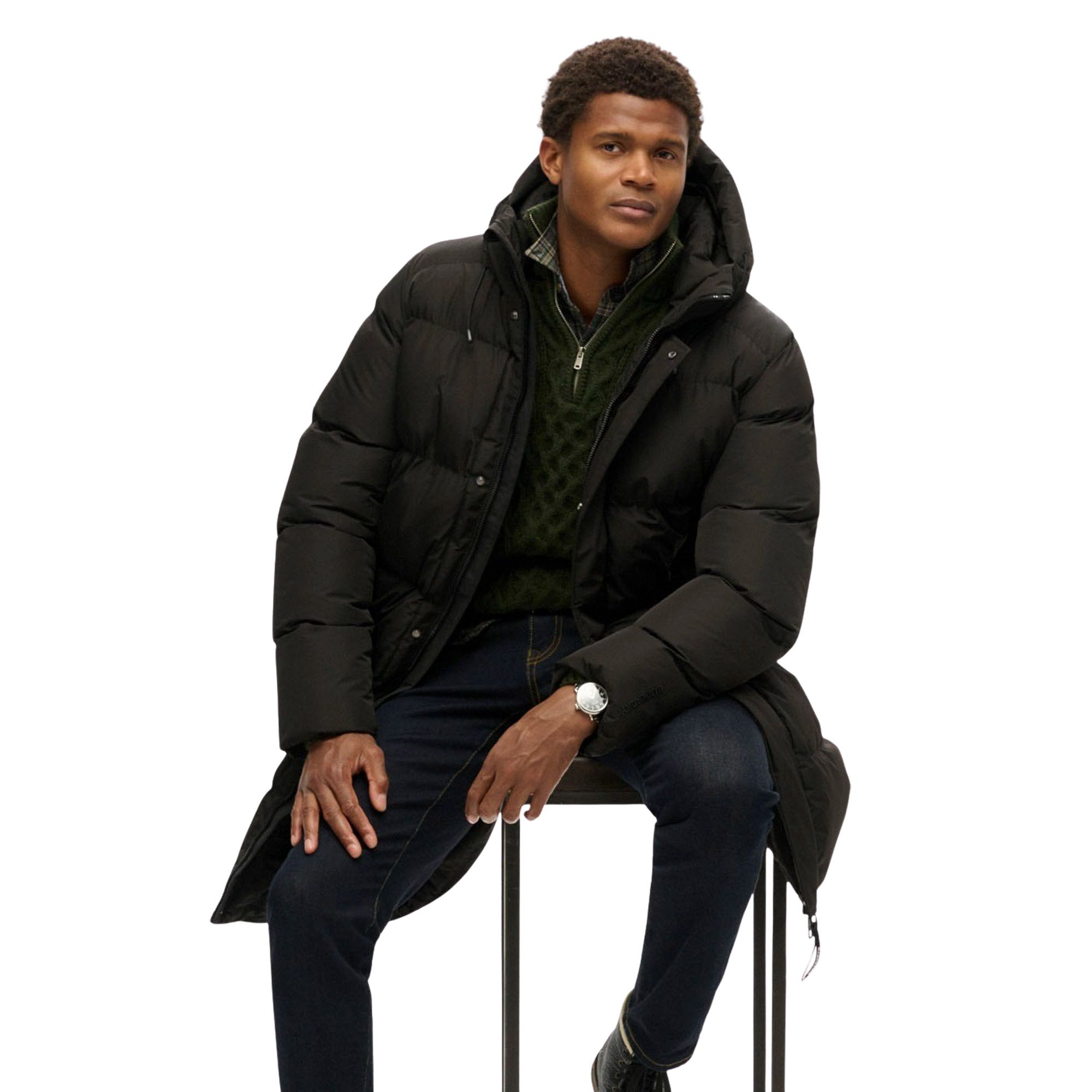Superdry Fuji Padded Hooded Sports Puffer Mid Jas Heren