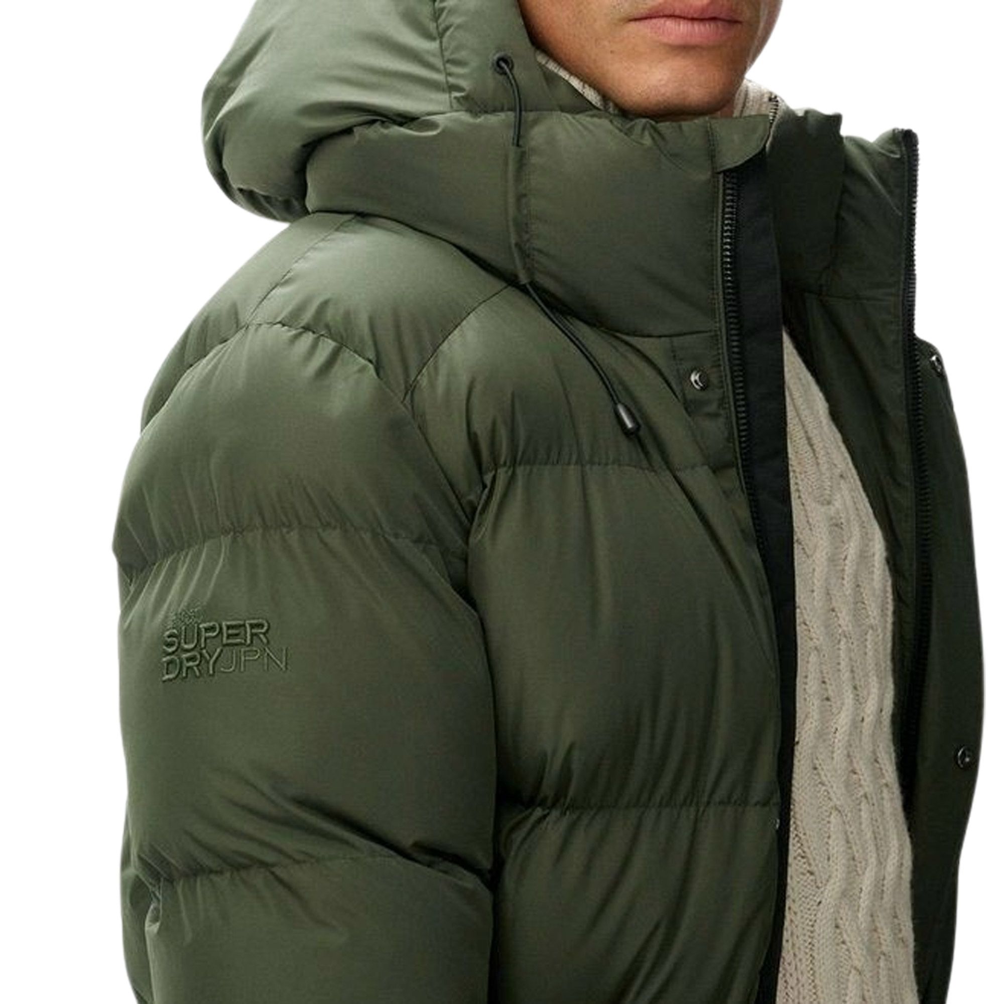 Superdry Fuji Padded Hooded Sports Puffer Mid Jas Heren