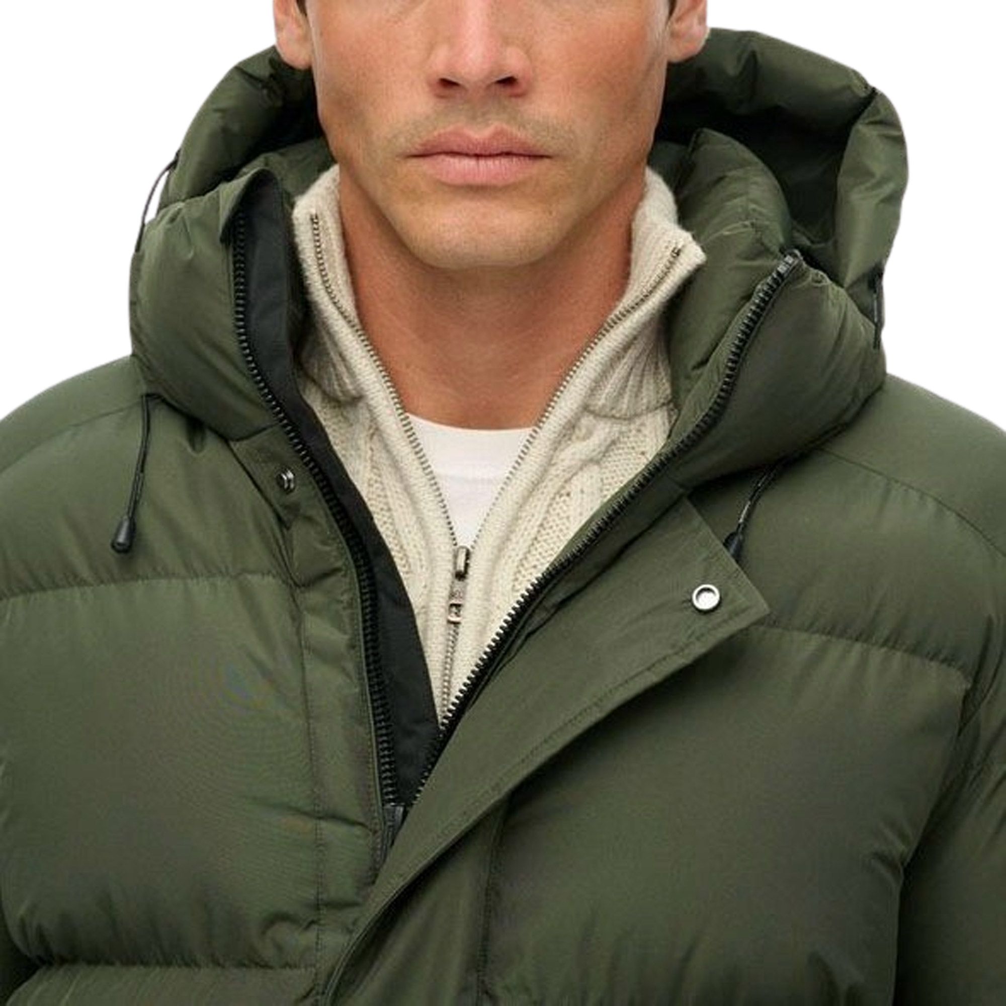 Superdry Fuji Padded Hooded Sports Puffer Mid Jas Heren