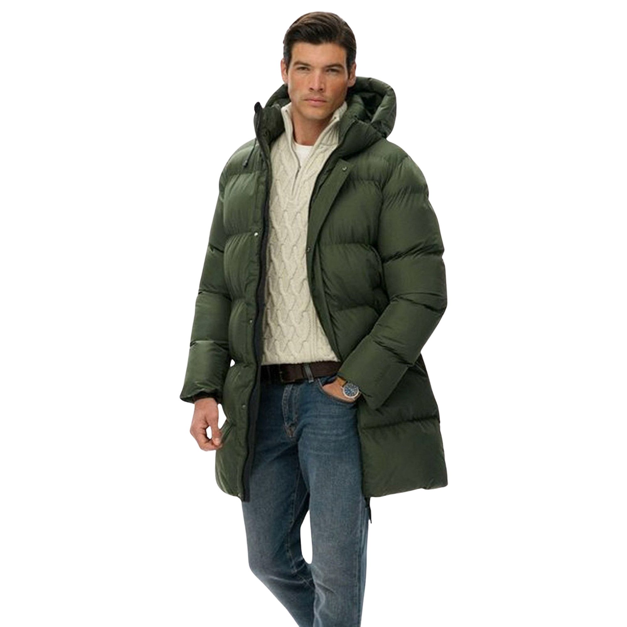 Superdry Fuji Padded Hooded Sports Puffer Mid Jas Heren
