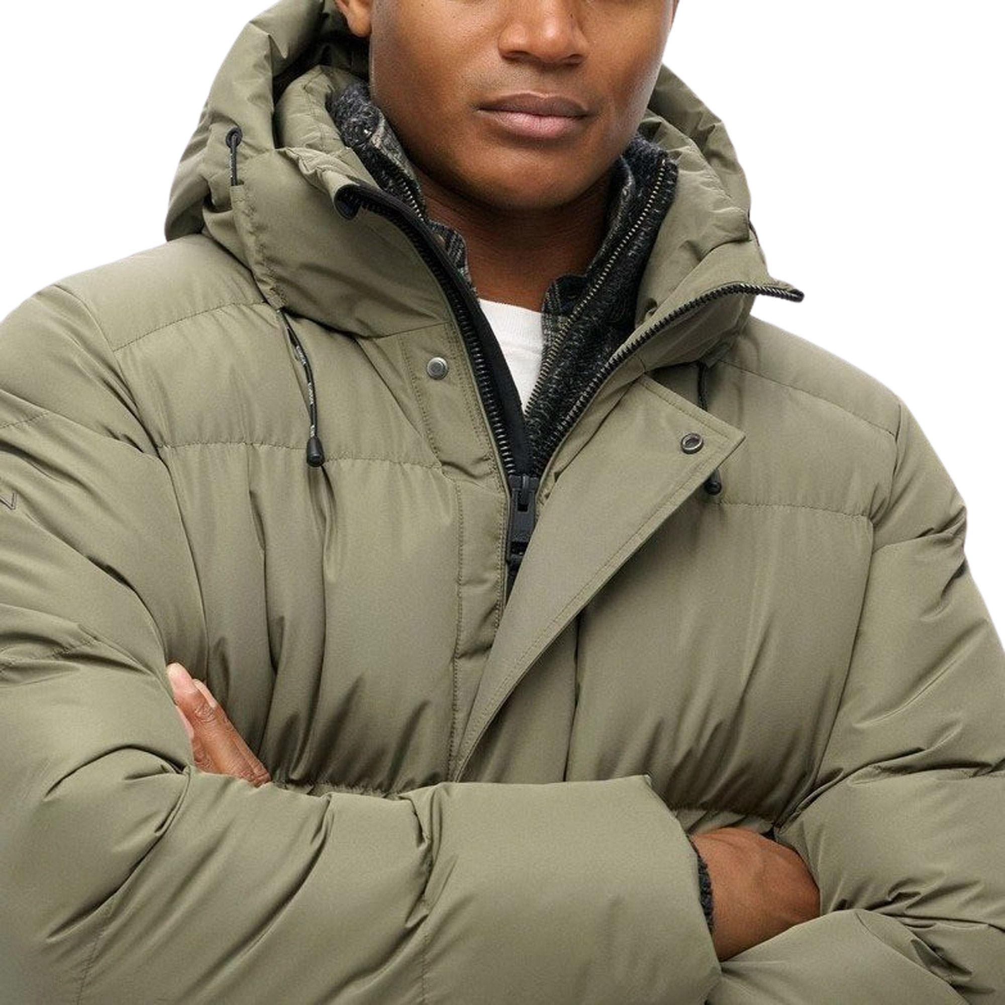 Superdry Fuji Padded Hooded Sports Puffer Mid Jas Heren