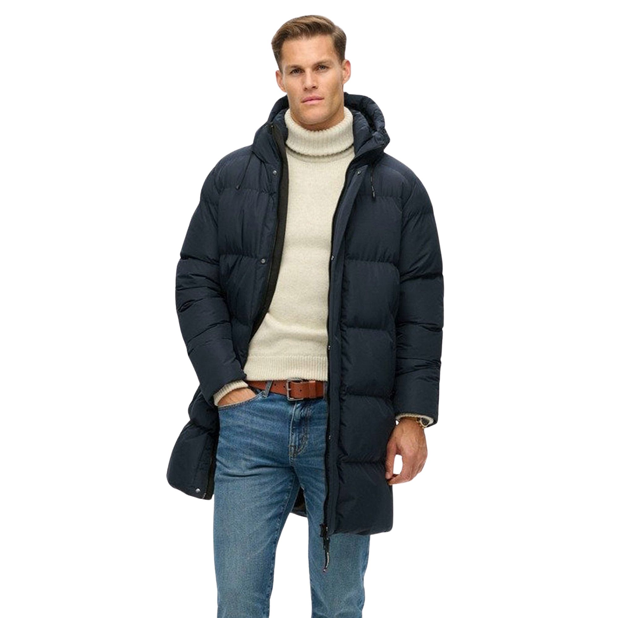 Superdry Fuji Padded Hooded Sports Puffer Mid Jas Heren