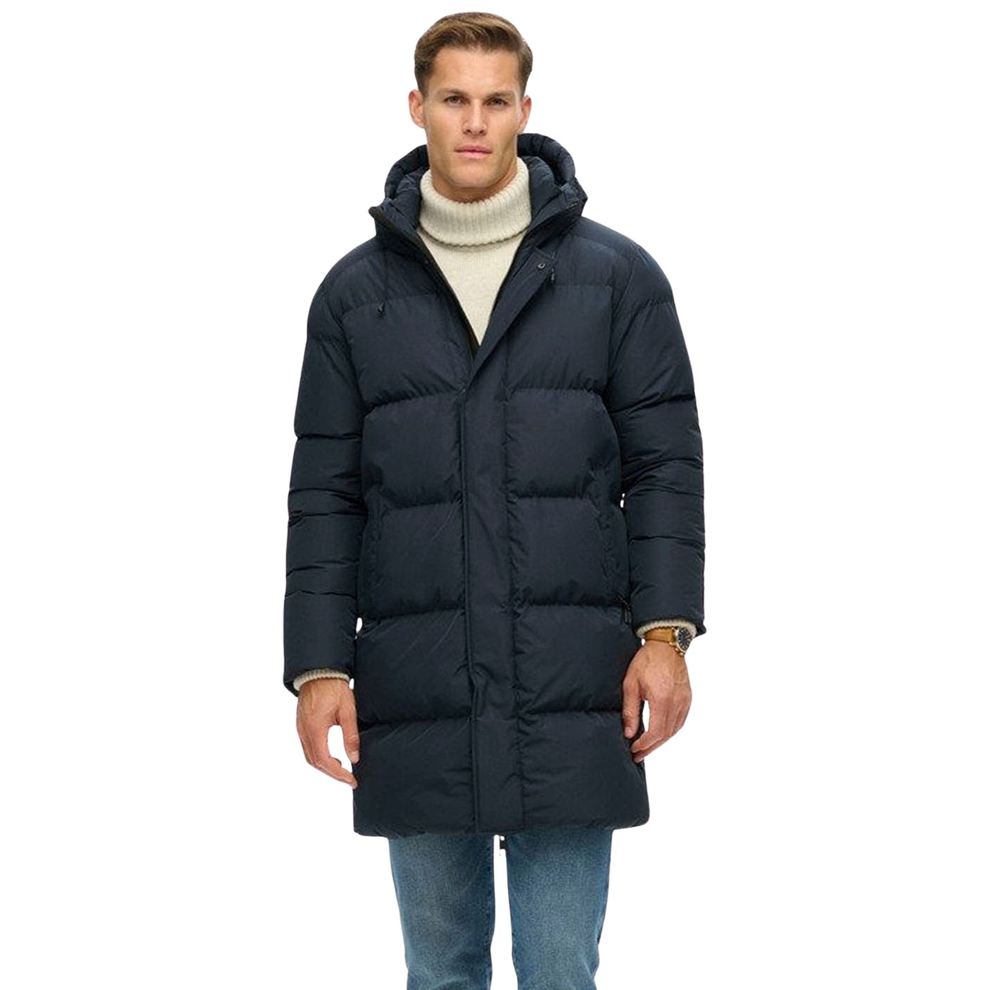 Superdry Fuji Padded Hooded Sports Puffer Mid Jas Heren