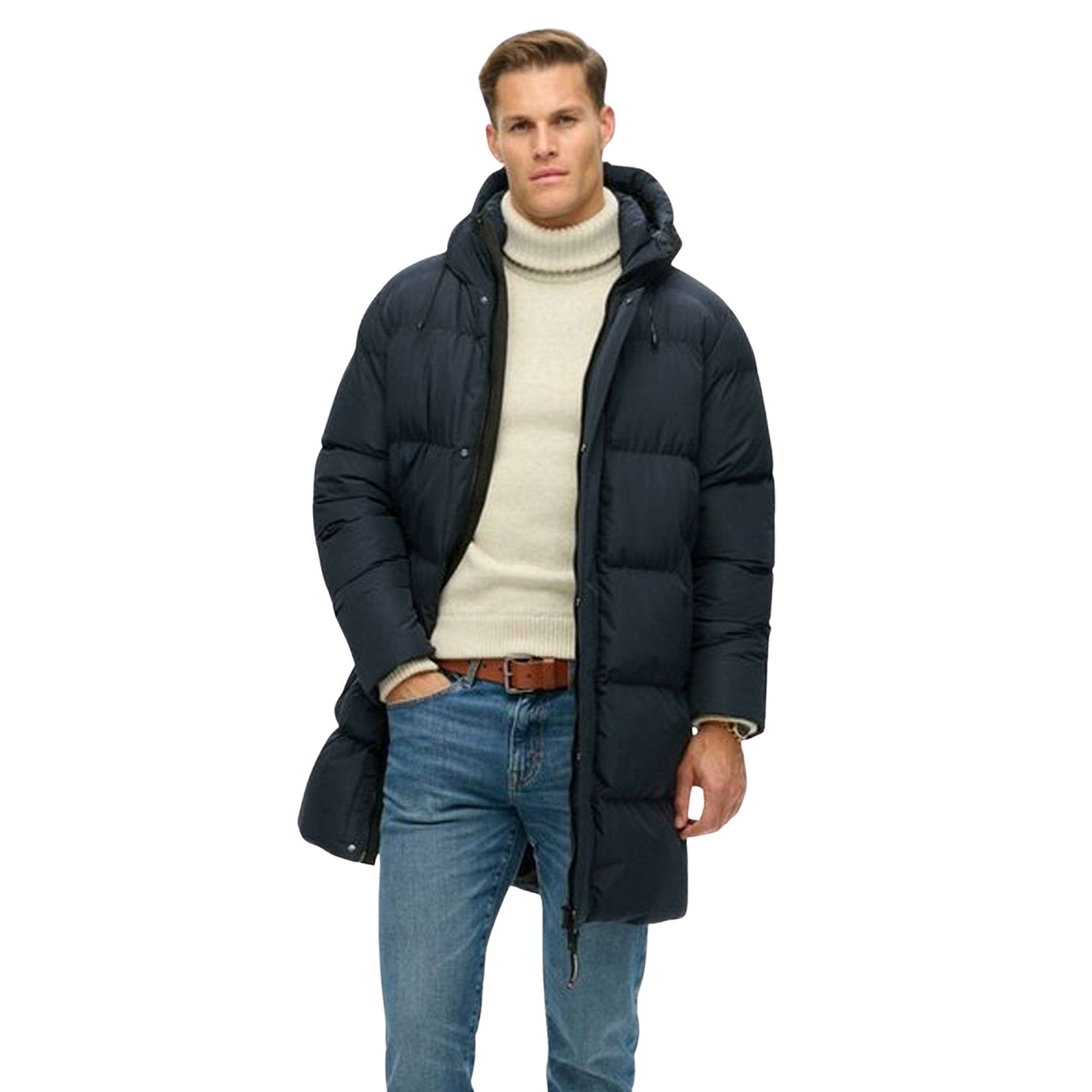 Superdry Fuji Padded Hooded Sports Puffer Mid Jas Heren