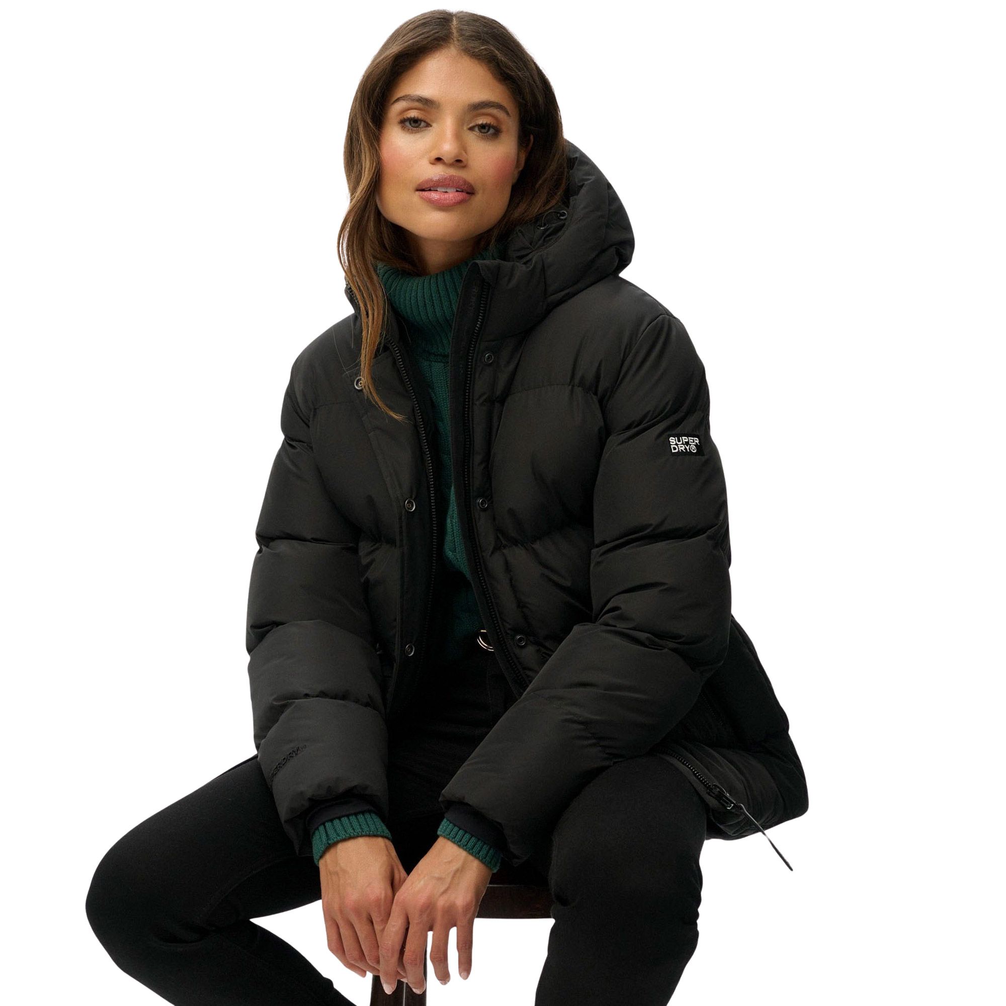 Superdry Hooded 5 Baffle Sports Puffer Jas Dames