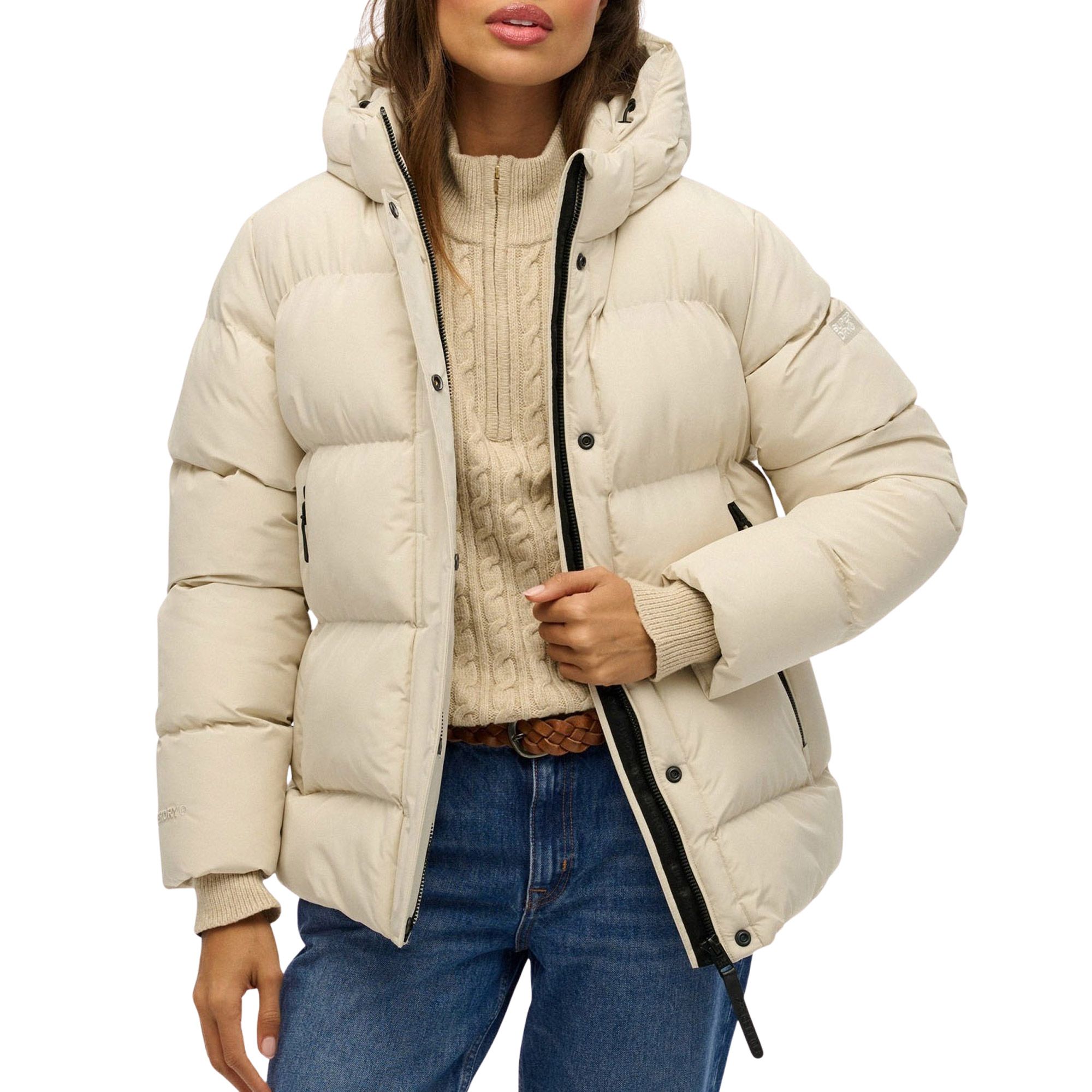 Superdry Hooded 5 Baffle Sports Puffer Jas Dames