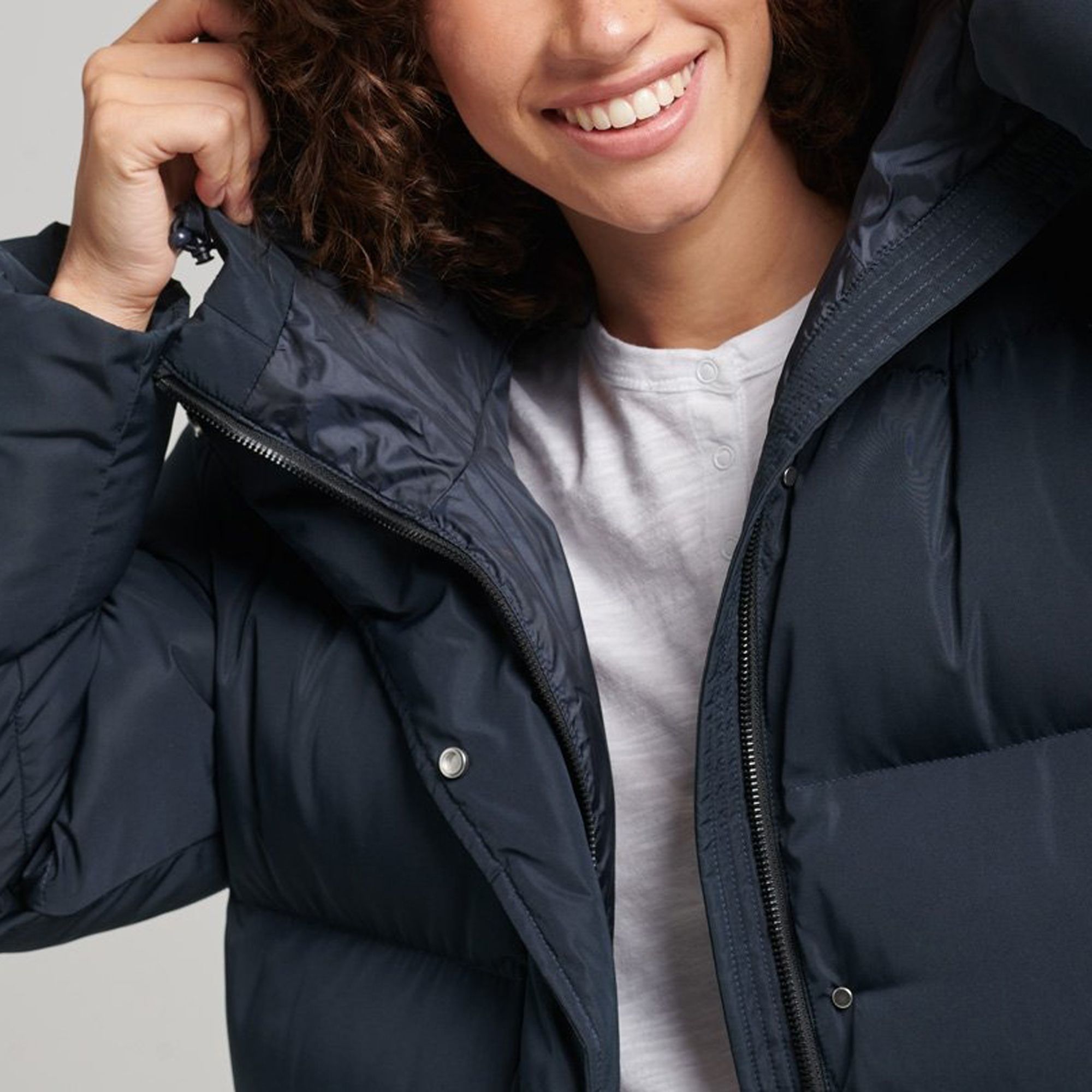 Superdry Maxi Hooded Puffer Duvet Winterjas Dames