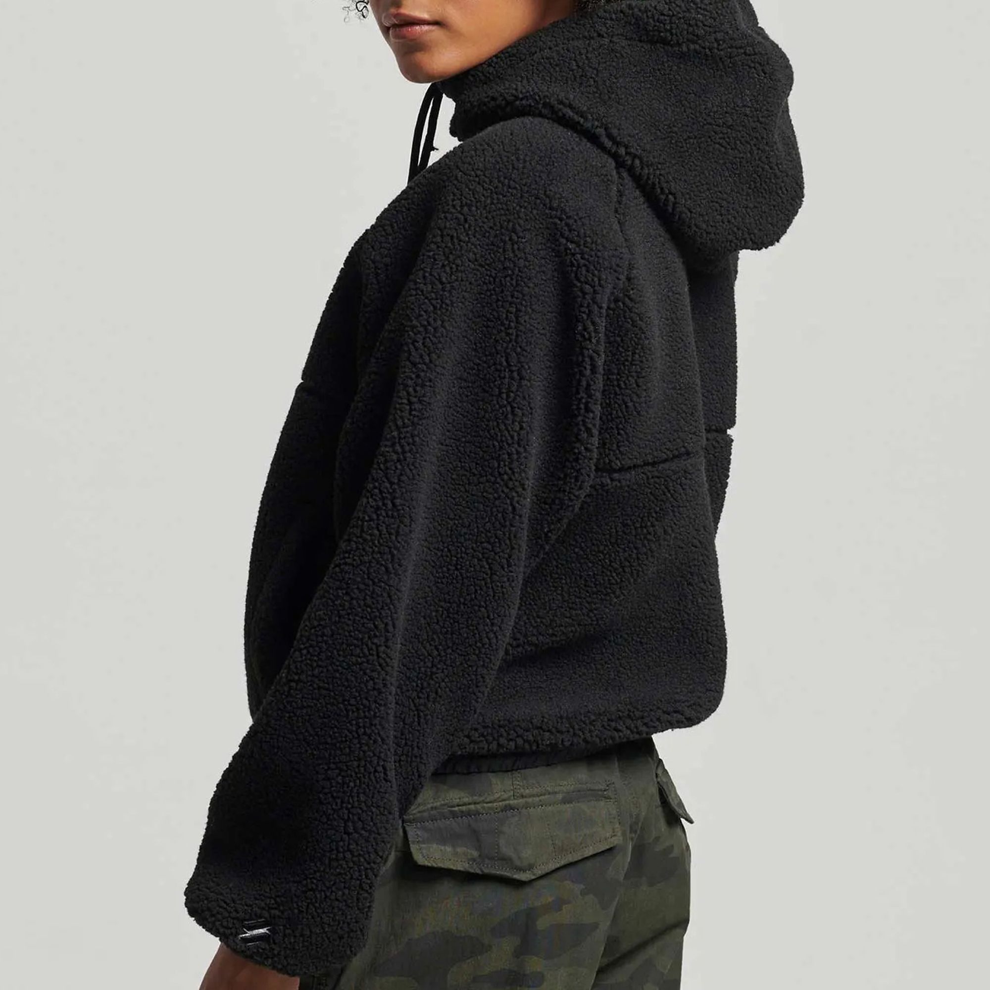 Superdry Code SL Borg Zip Thru Hooded Jas Dames