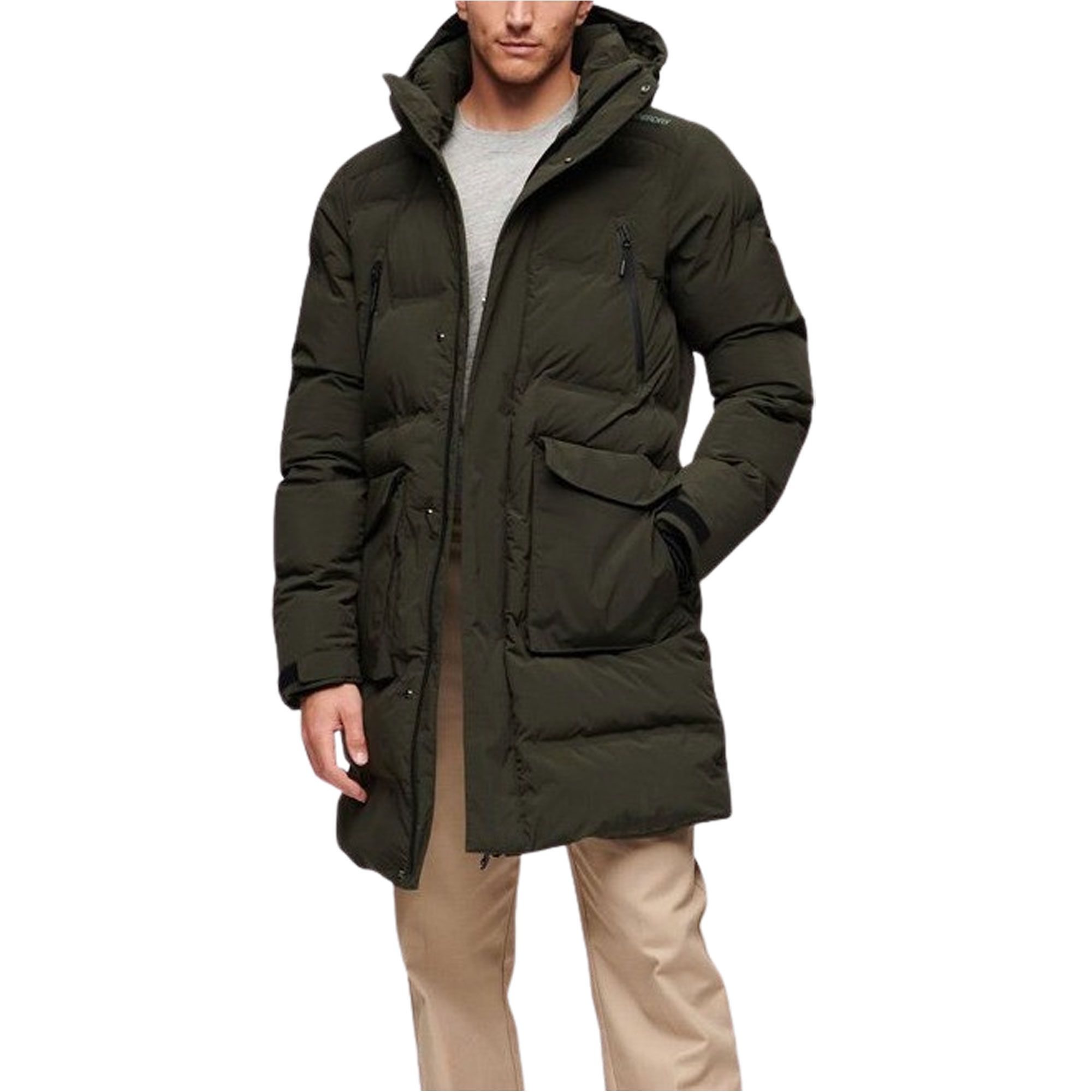 Superdry Hooded Longline Padded Winterjas Heren