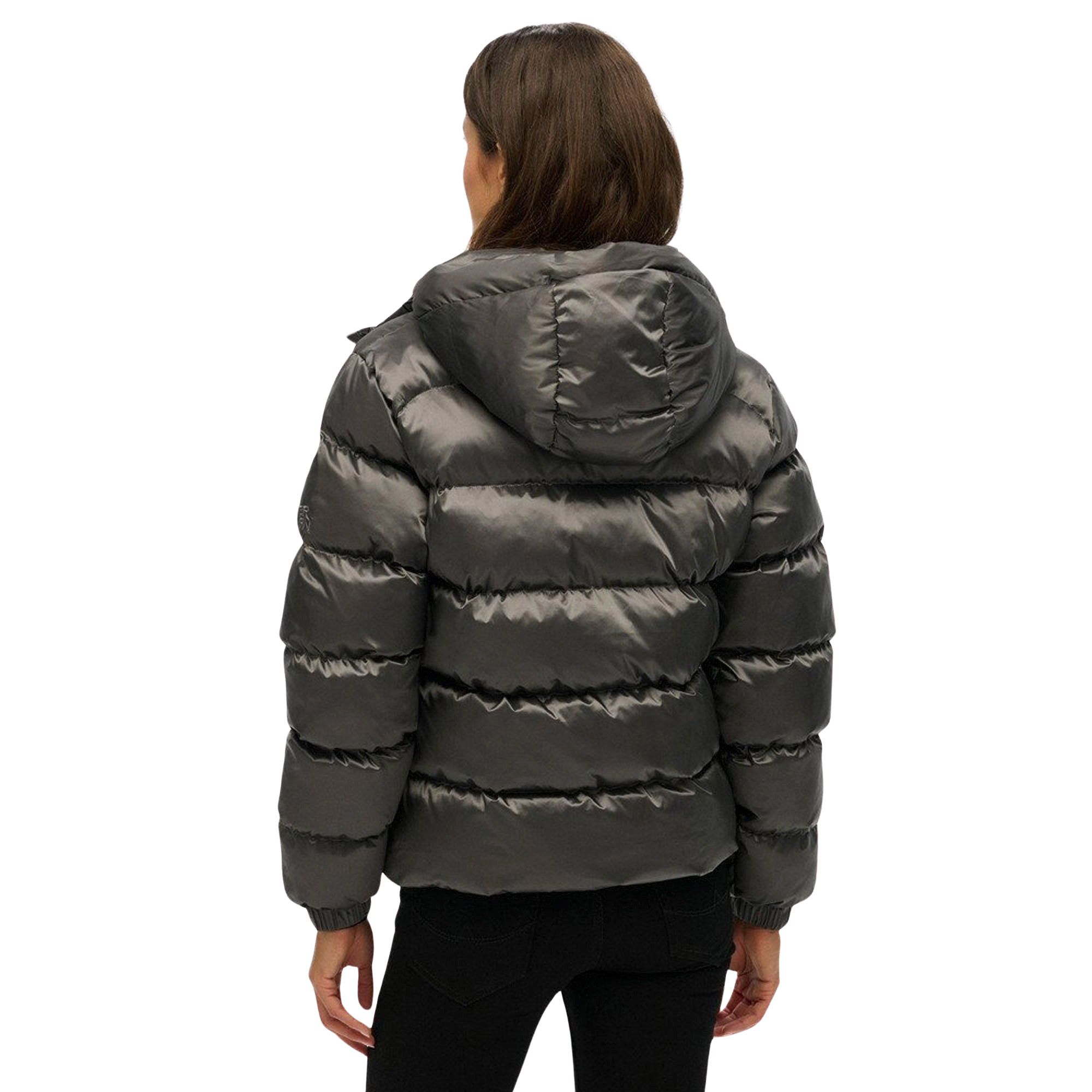 Sweat à Capuche Superdry Gris Foncé Femme – Taille XL (UK 14) – État Parfait
