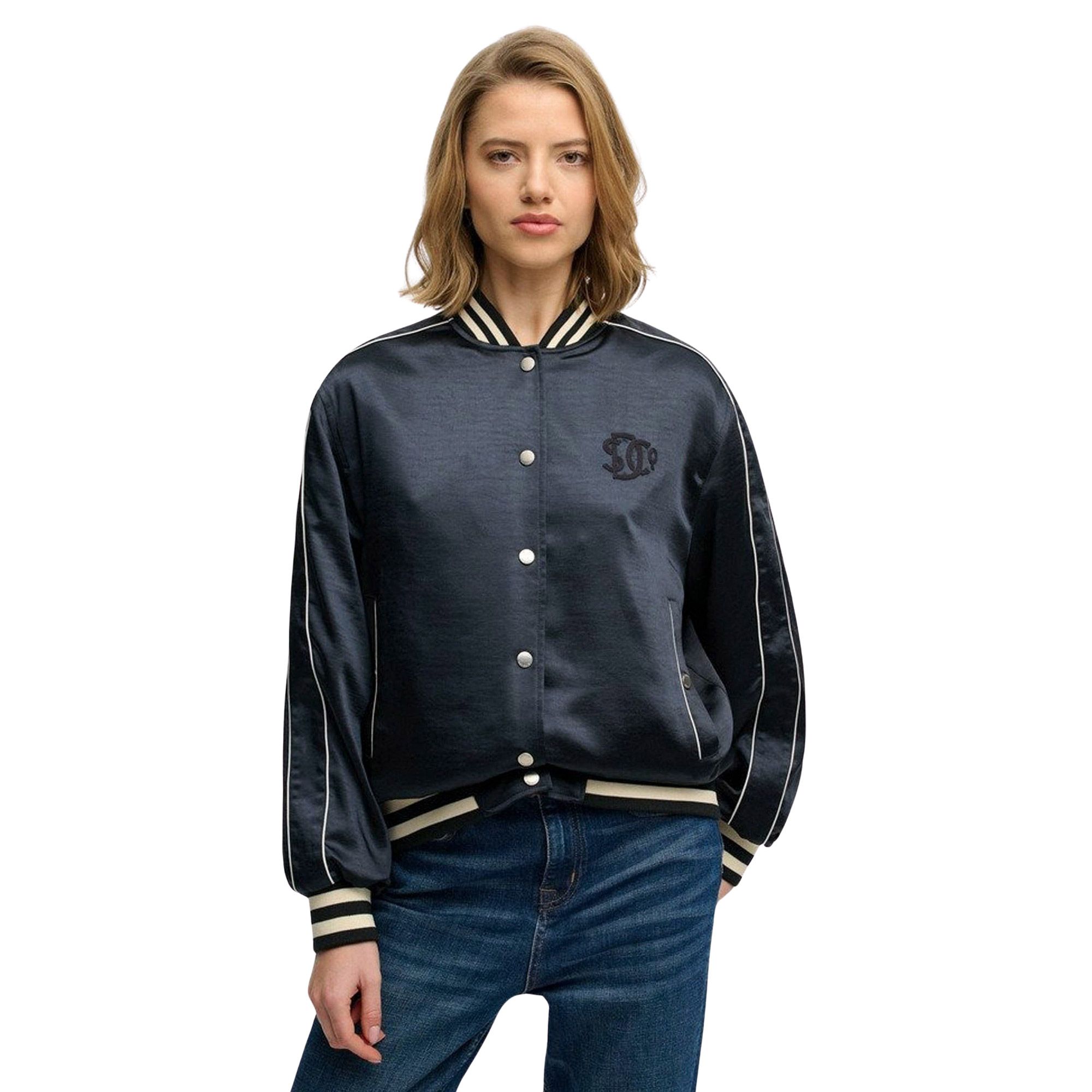 Superdry Varsity Satin Bomber Jacket Dames
