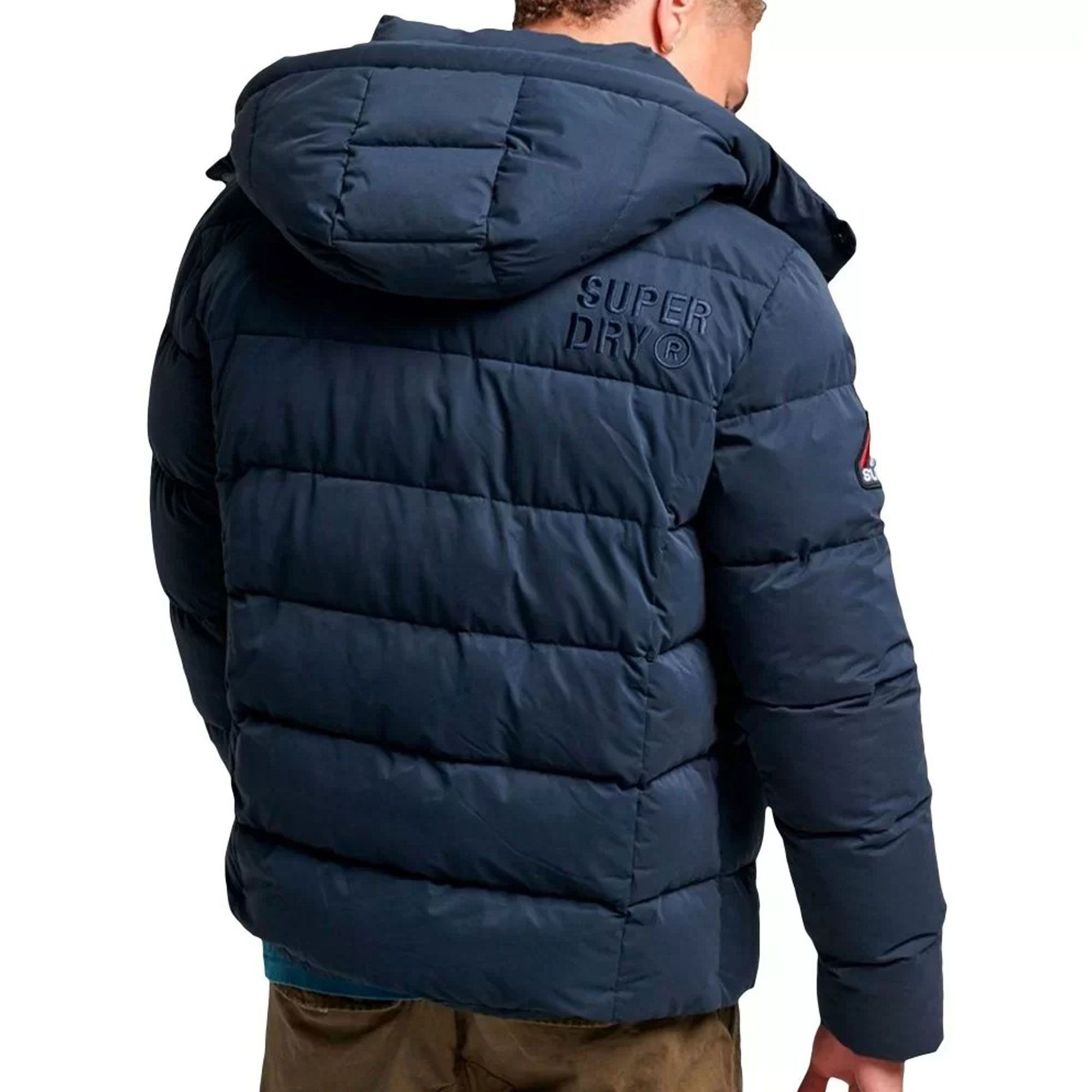 Superdry Code Microfibre Puffer Winterjas Heren