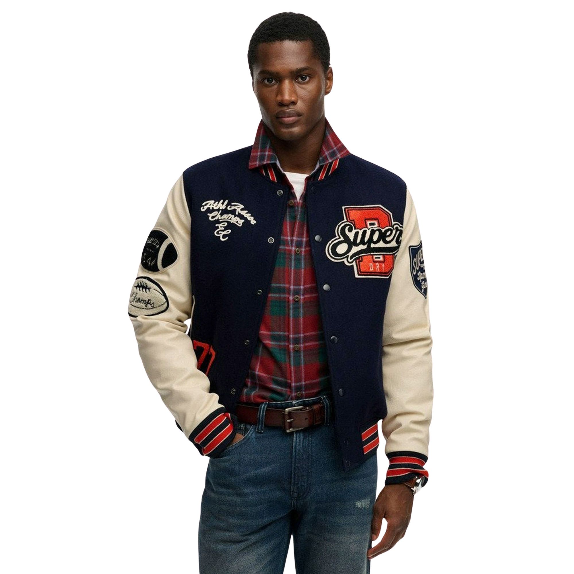 Superdry College Patched Varsity Jas Heren