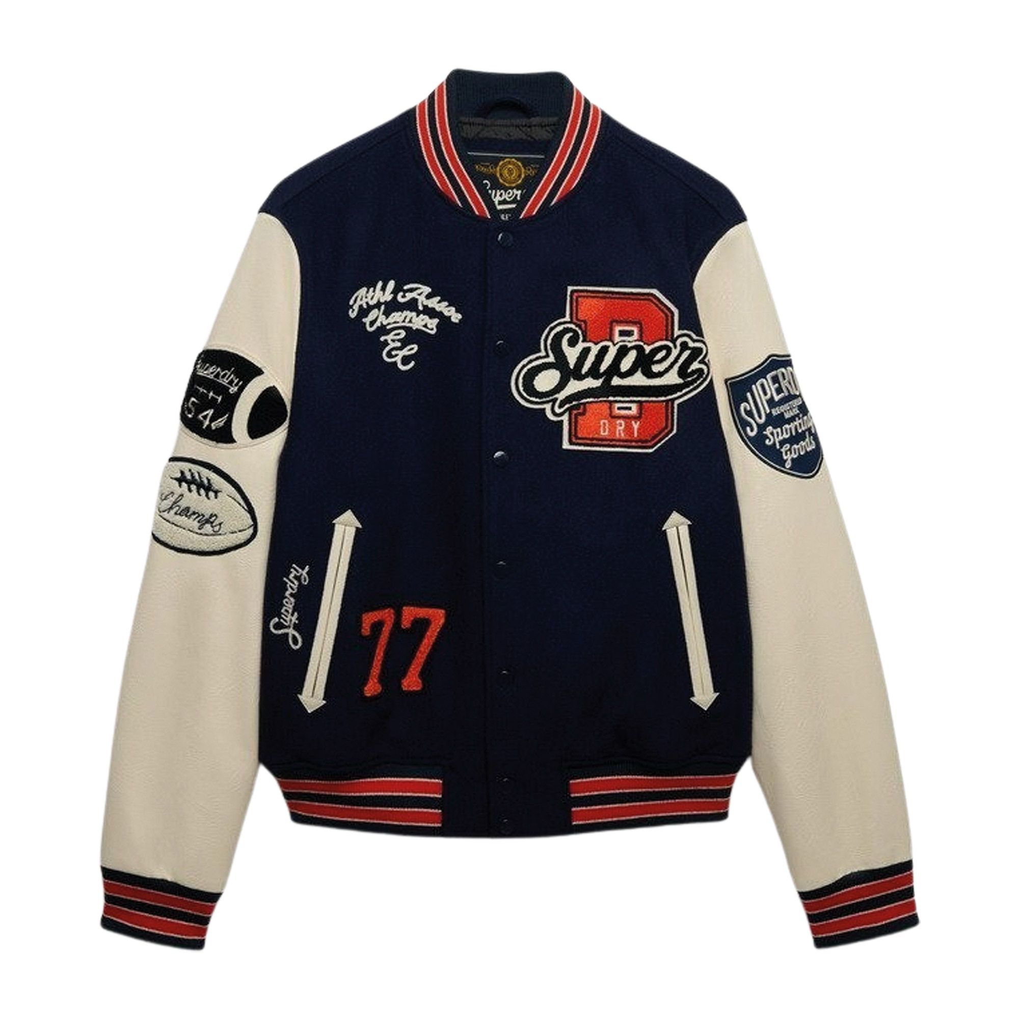Superdry College Patched Varsity Jas Heren
