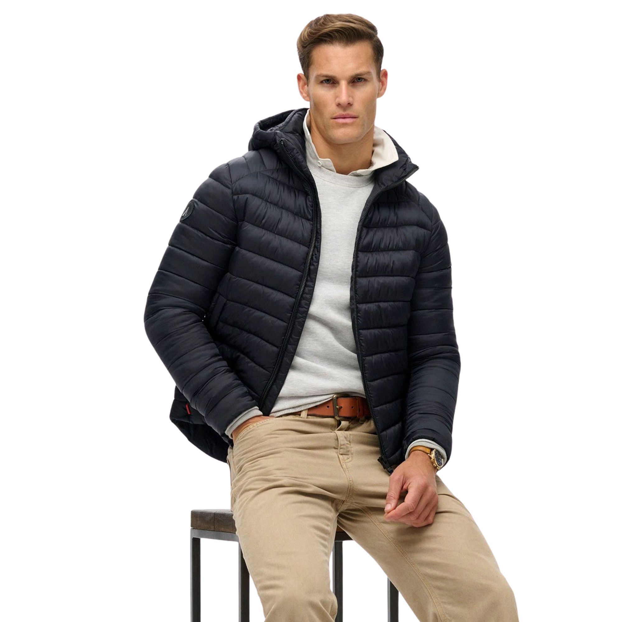 Superdry Fuji Padded Hooded Sports Pufferjacke Herren
