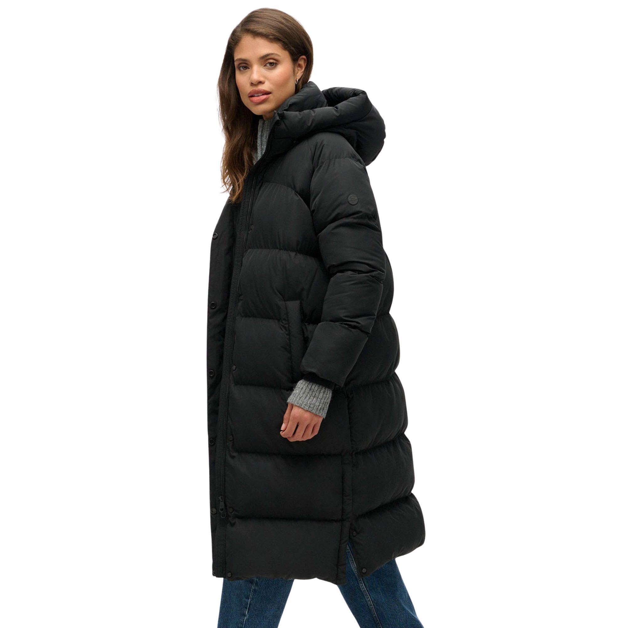 Superdry Hooded Longline Puffer Winterjas Dames
