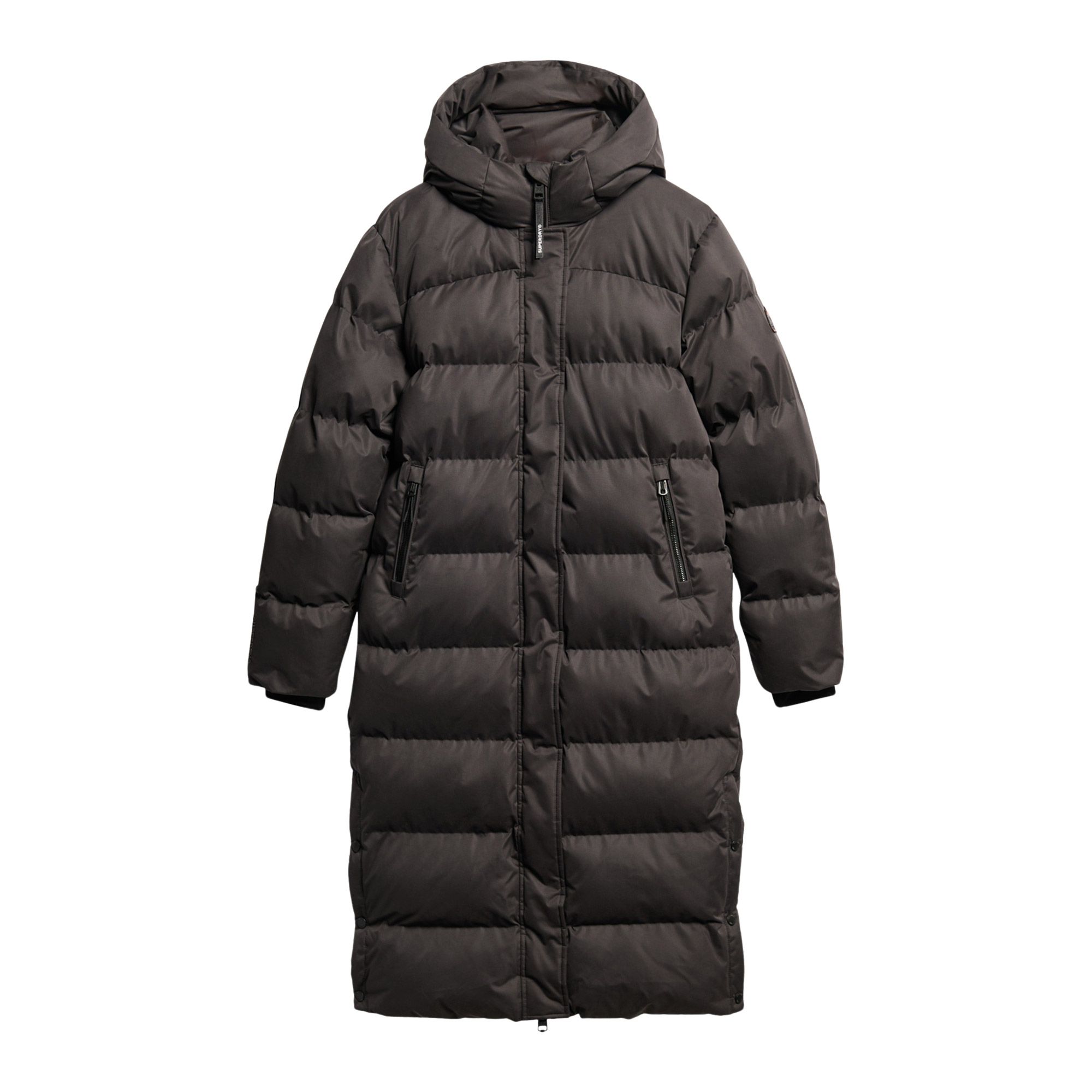 Superdry Microfibre Hooded Longline Puffer Winterjas Dames