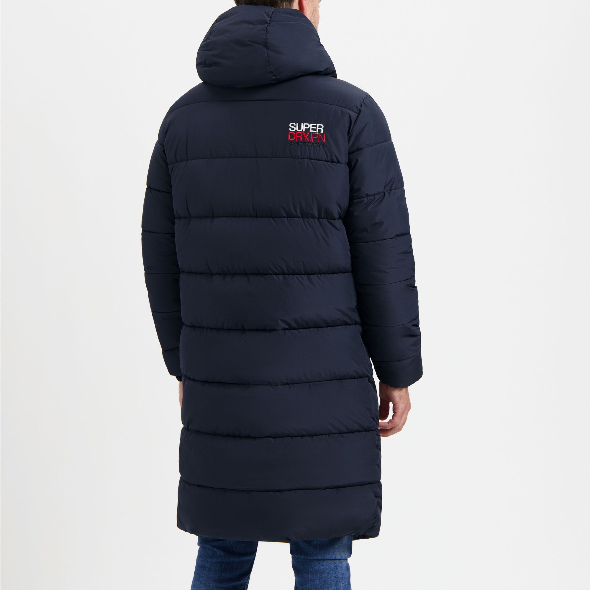Superdry Hooded Longline Sports Puffer Winter jacket Men | Plutosport
