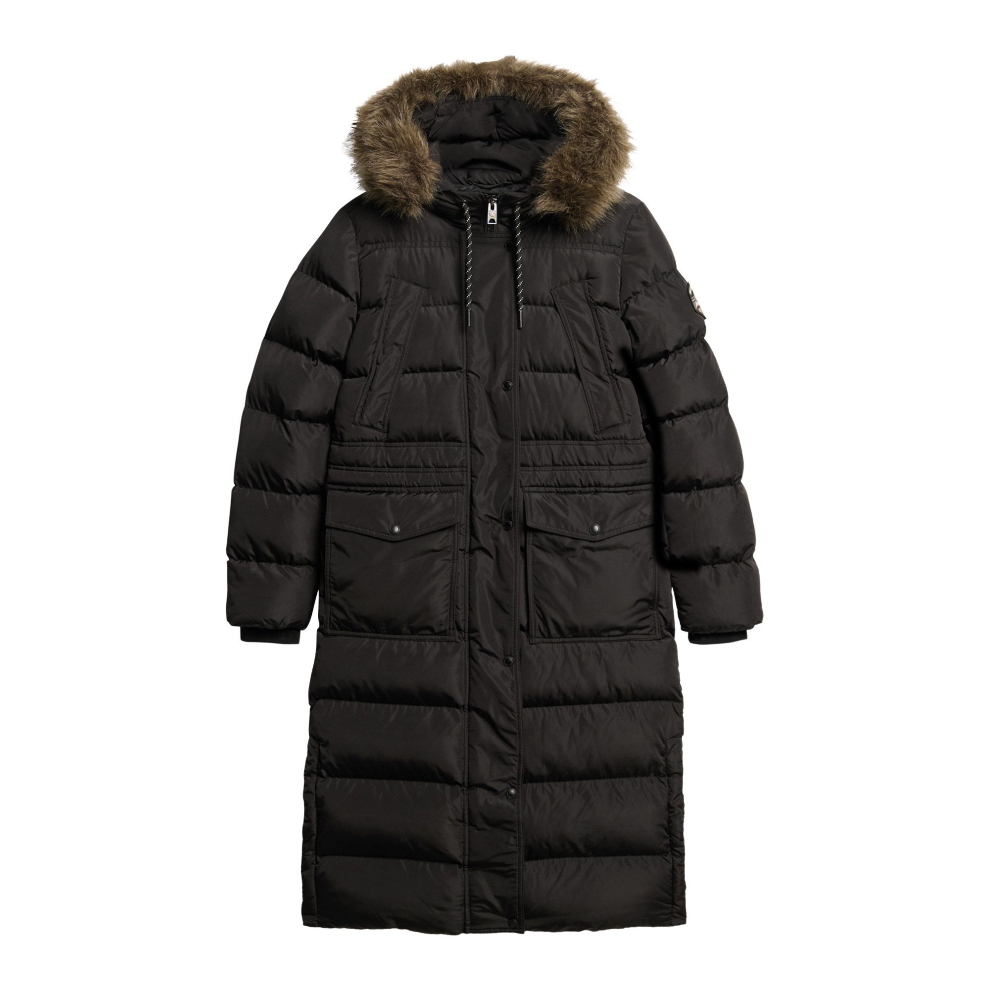 Superdry Everest Faux Fur Longline Winter Jacket Women