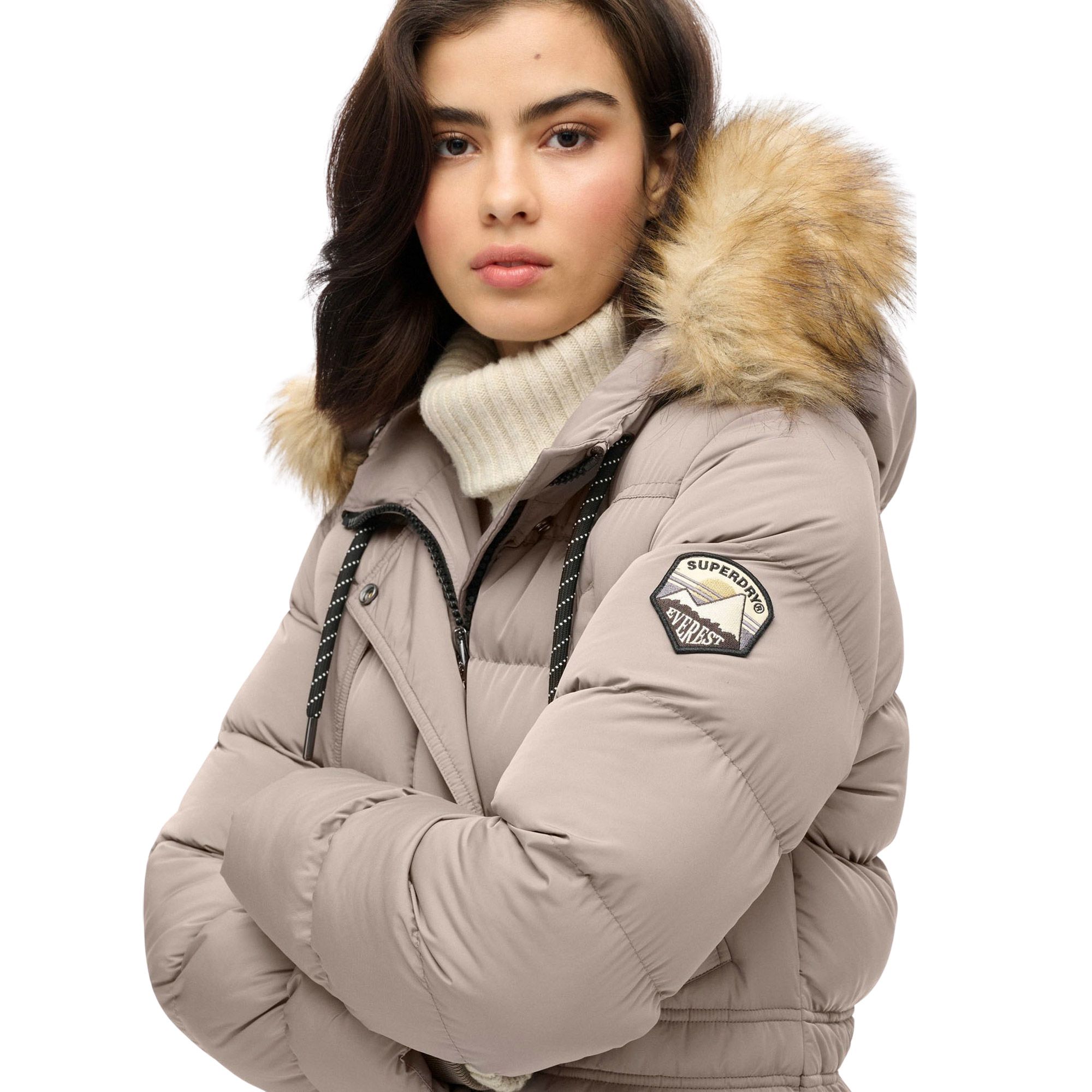 Superdry Everest Faux Fur Longline Winterjacke Damen