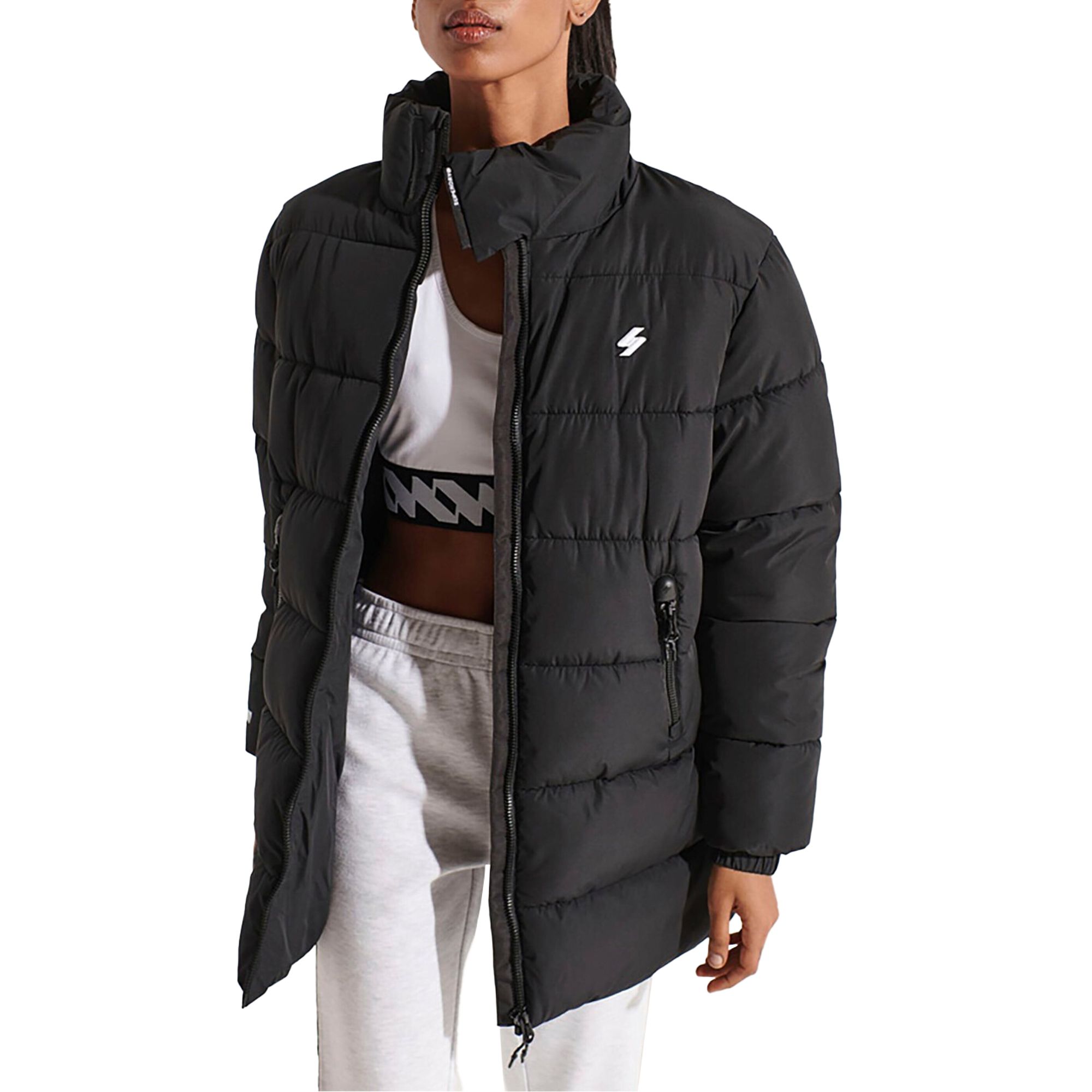 Superdry Longline Sports Puffer Winterjas Dames